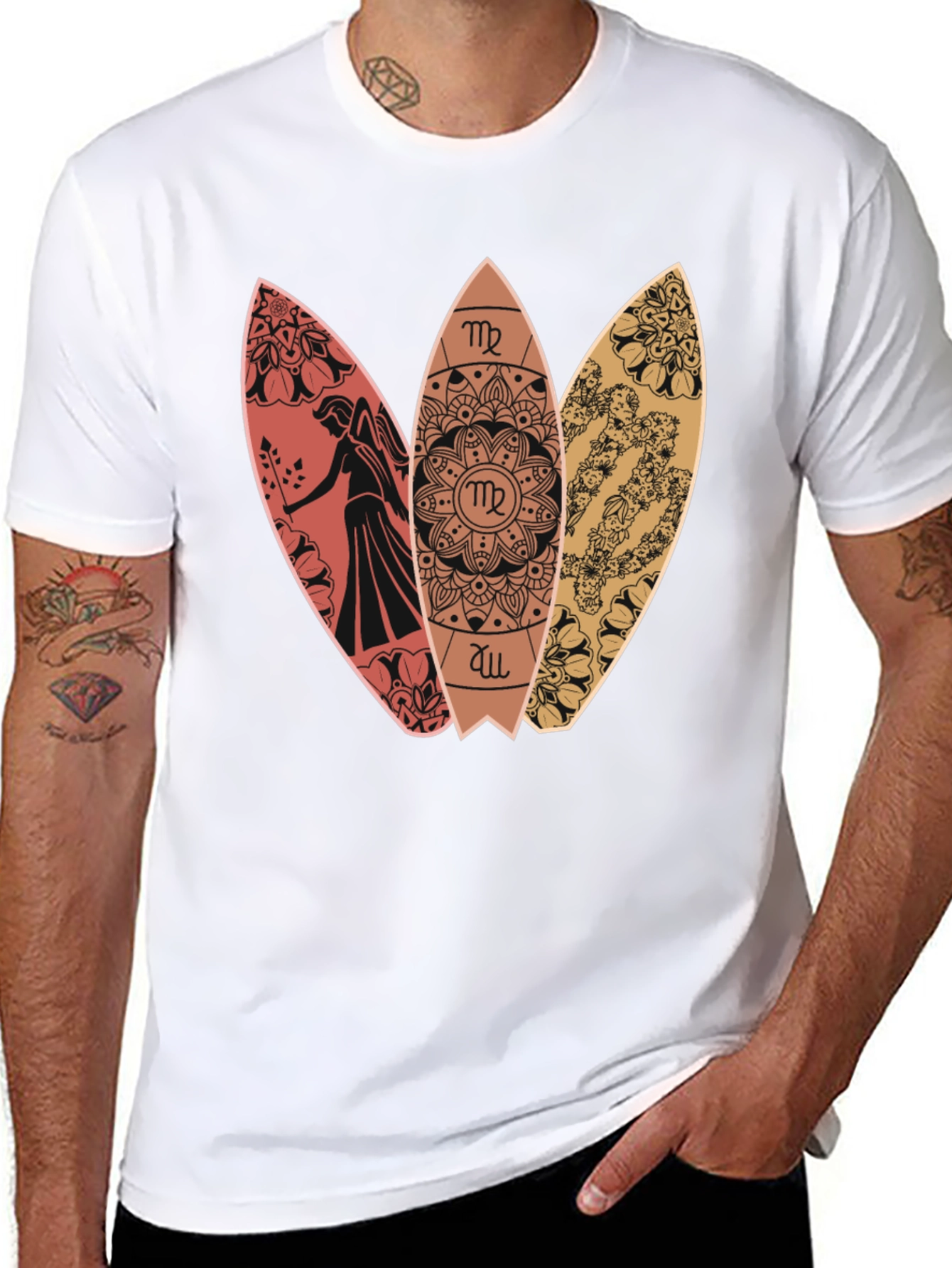Virgo Surfboard T-Shirt - Zodiac Sign Tee