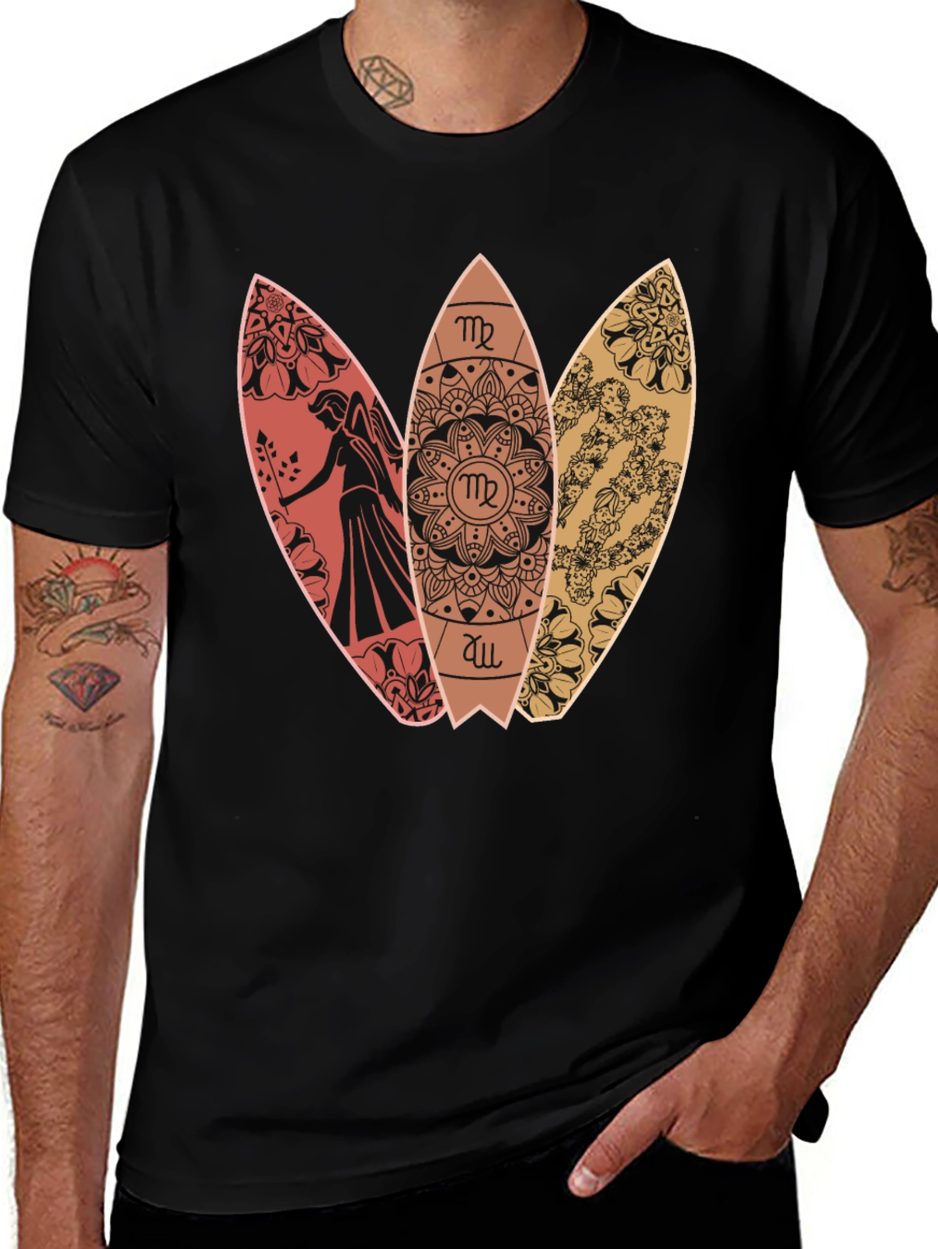 Virgo Surfboard T-Shirt - Zodiac Sign Tee