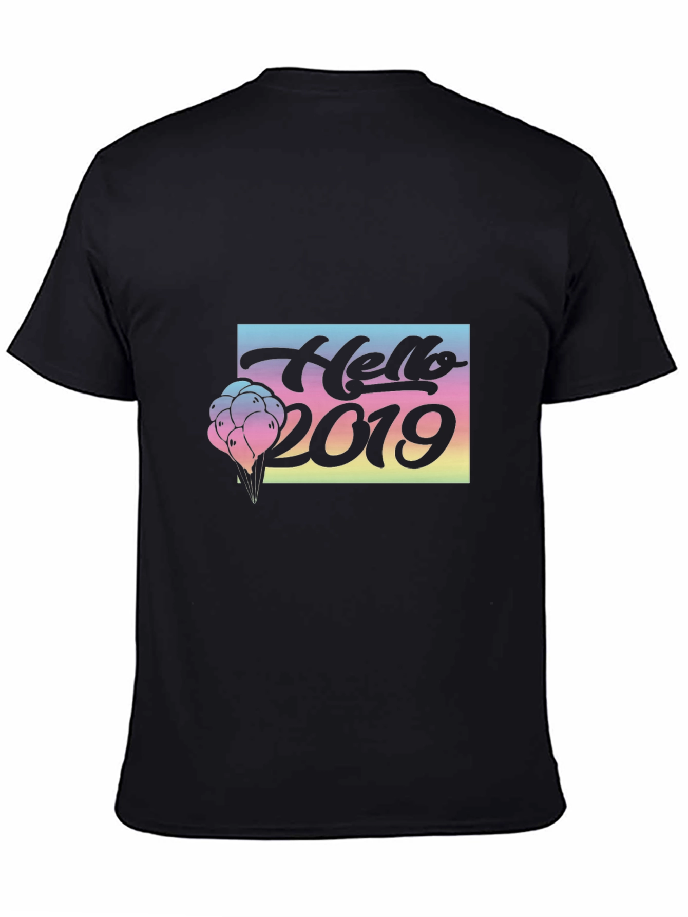 Hello 2019 Graphic Tee - Black T-Shirt
