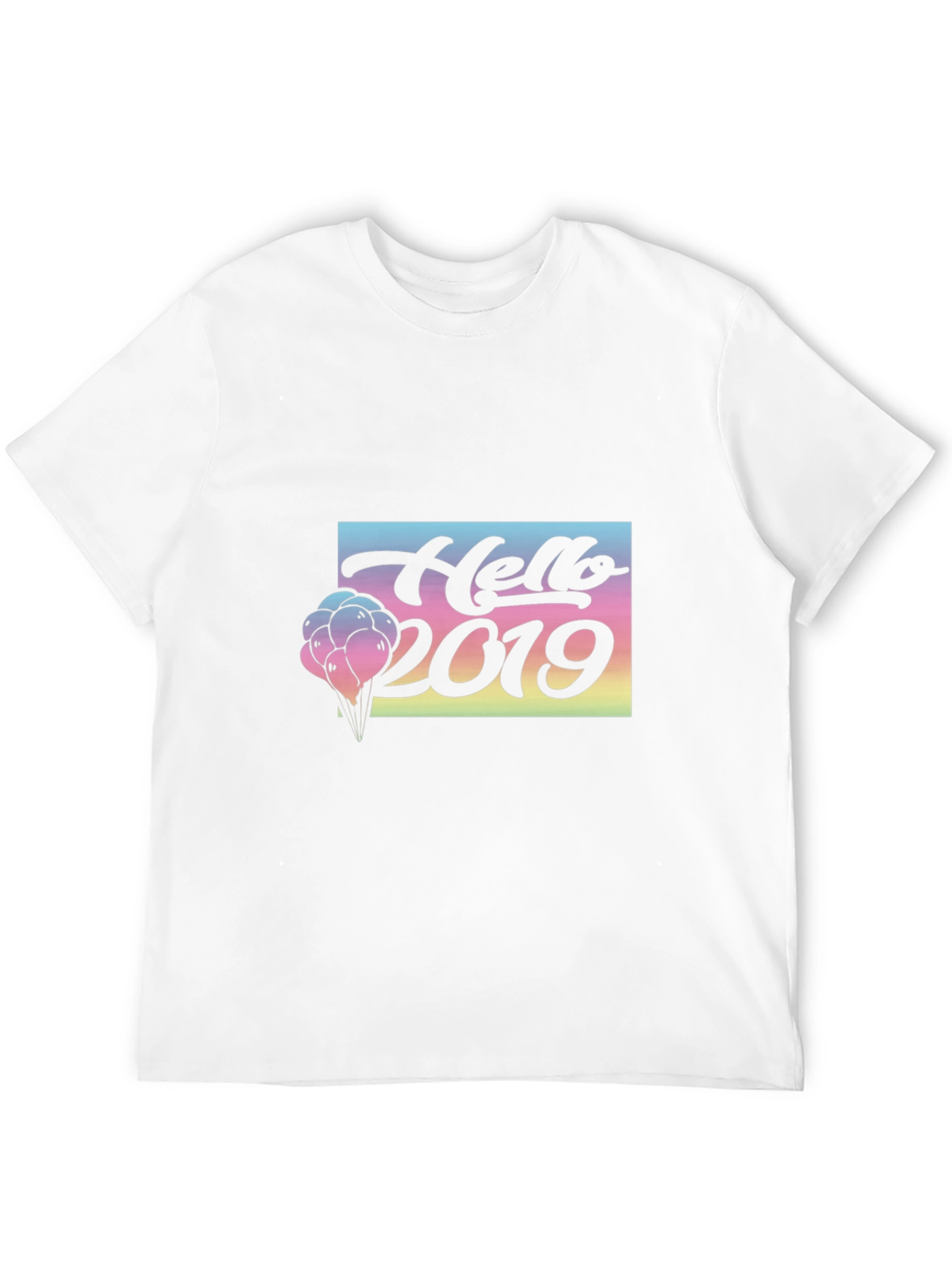 Hello 2019 Graphic Tee - Black T-Shirt
