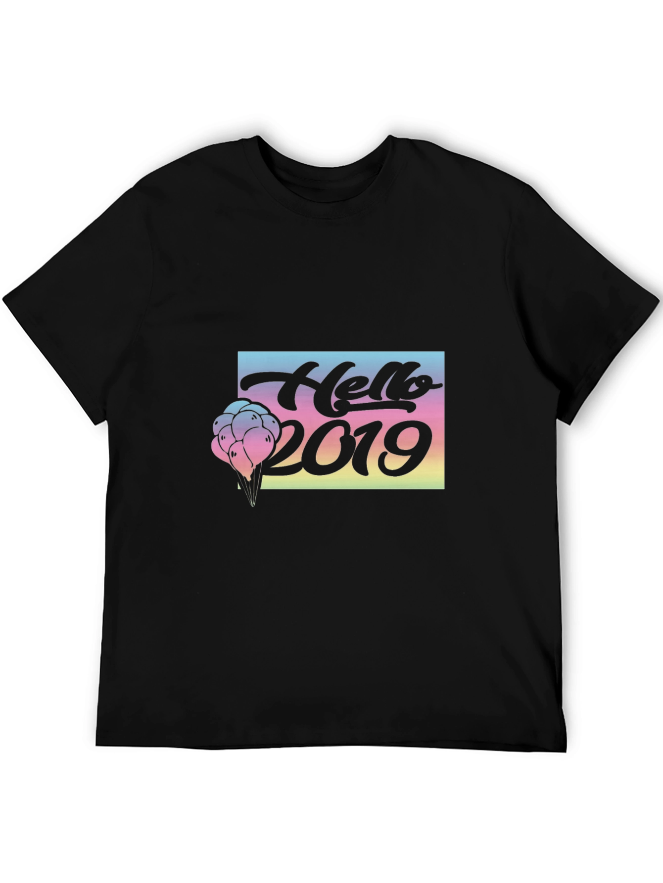 Hello 2019 Graphic Tee - Black T-Shirt