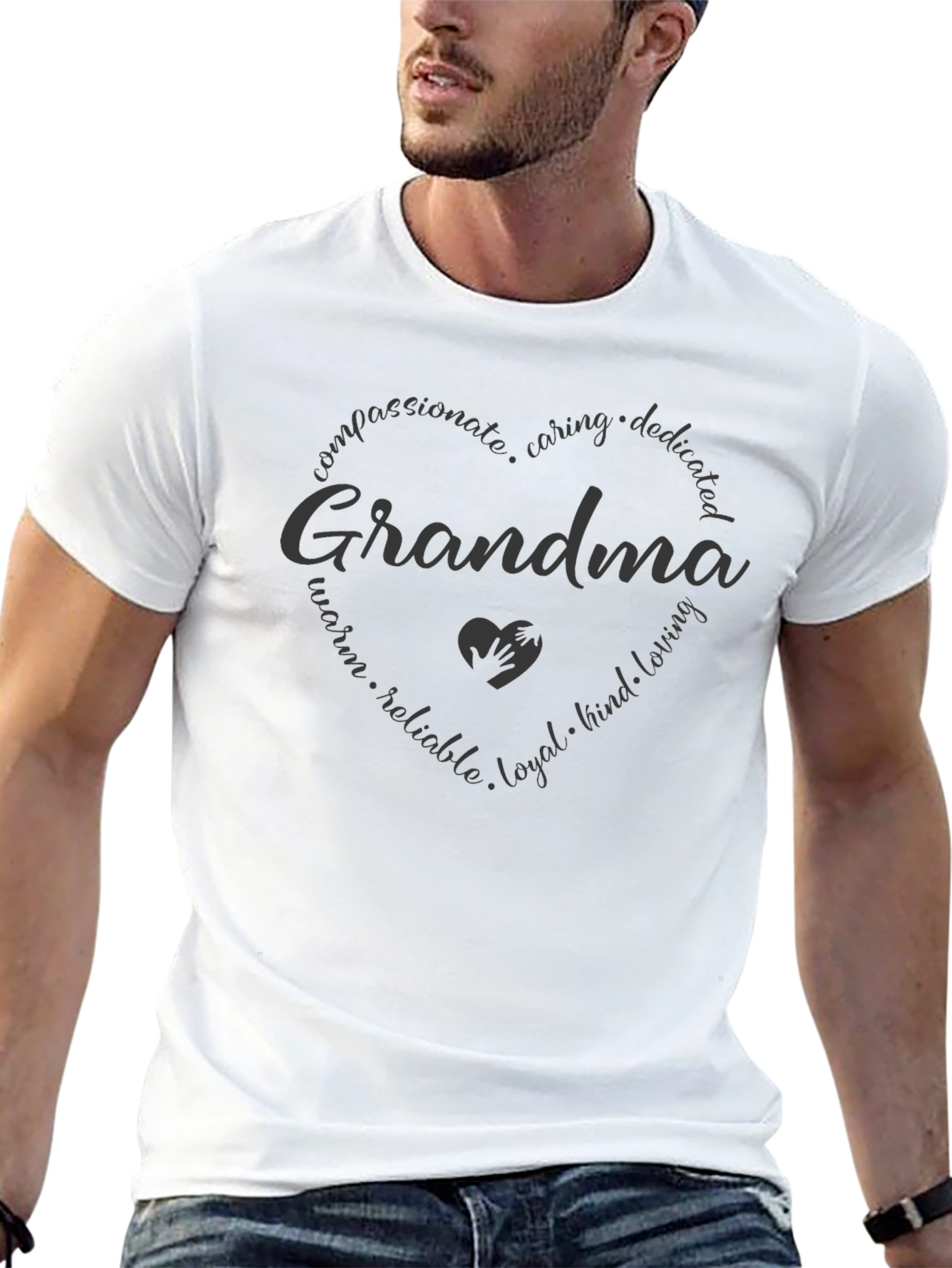 Grandma Heart Graphic Tee - Compassionate Loving Design