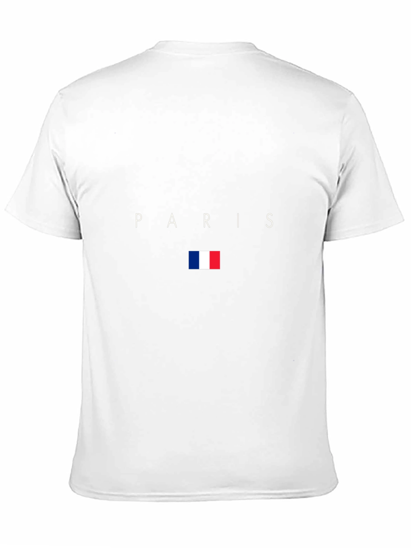 Paris France Flag Graphic Black T-Shirt
