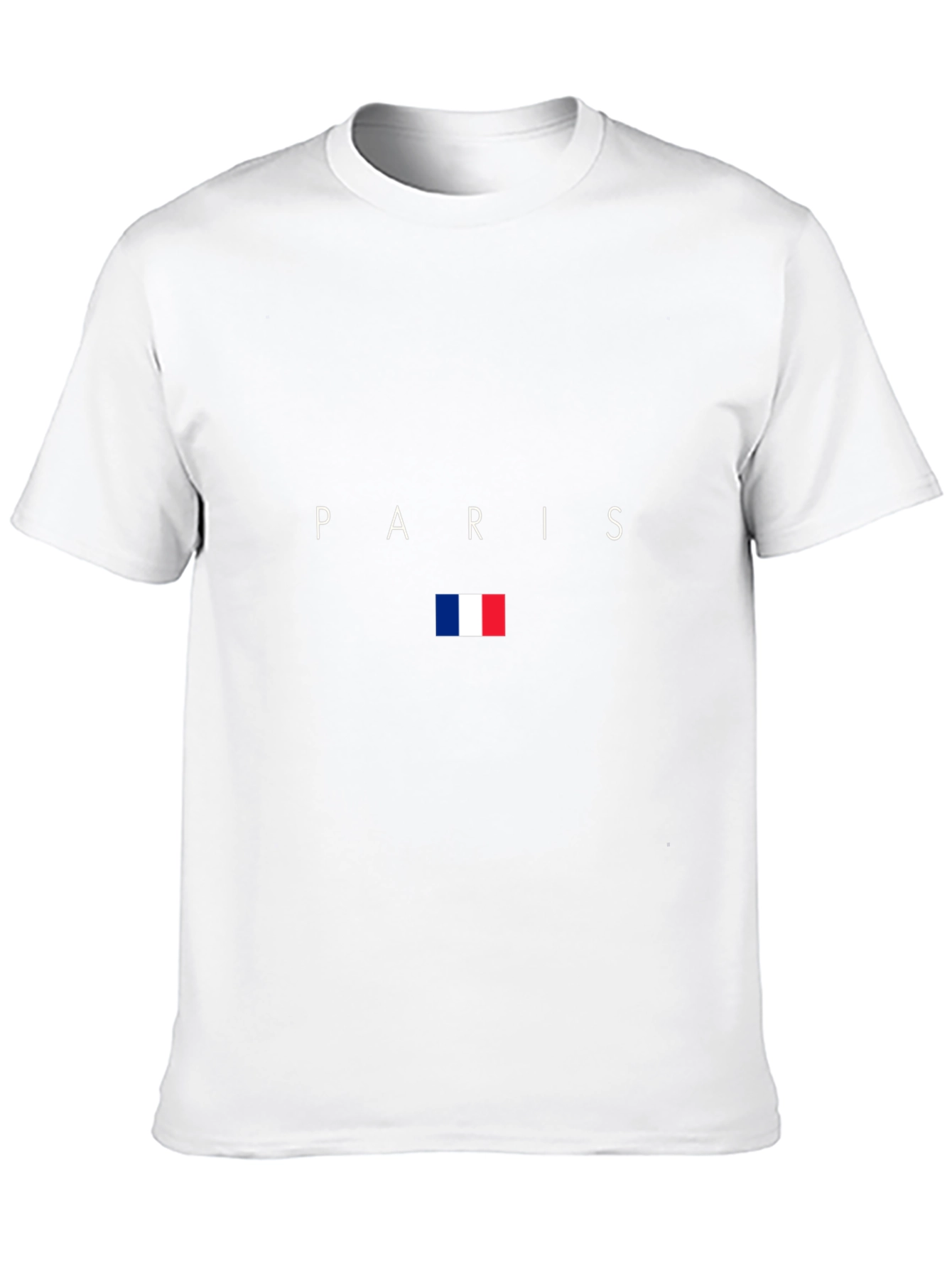 Paris France Flag Graphic Black T-Shirt