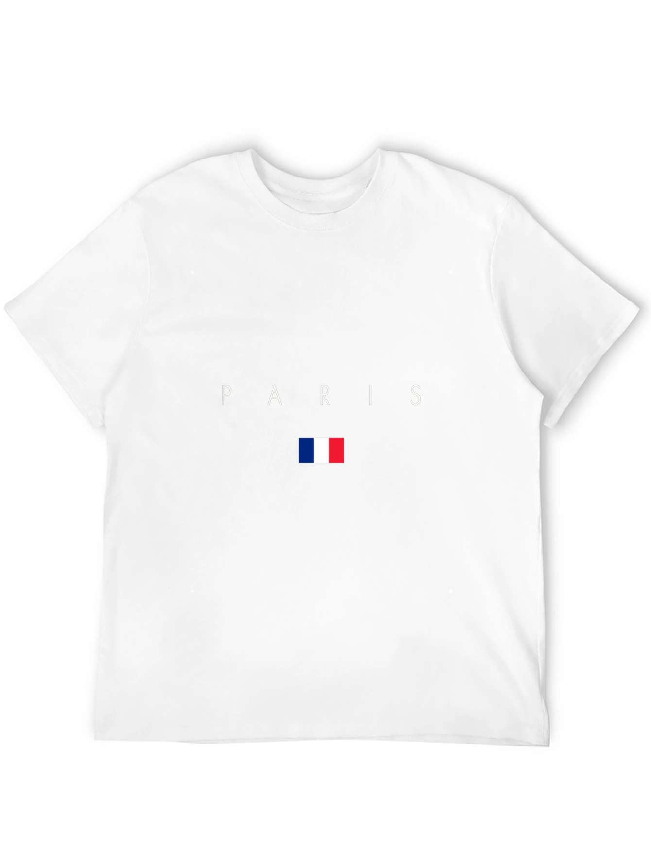 Paris France Flag Graphic Black T-Shirt
