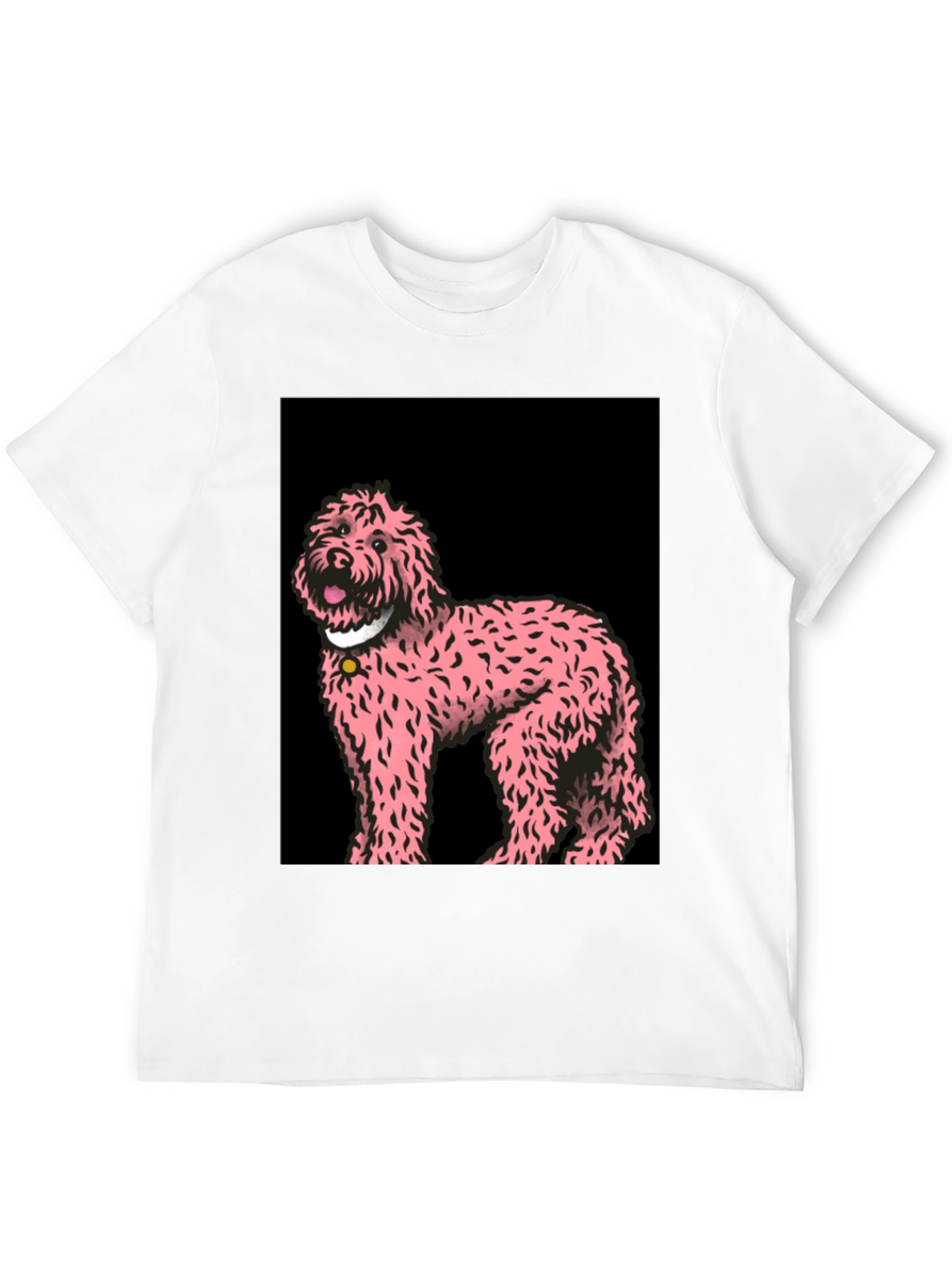 Pink Doodle Dog Graphic Tee