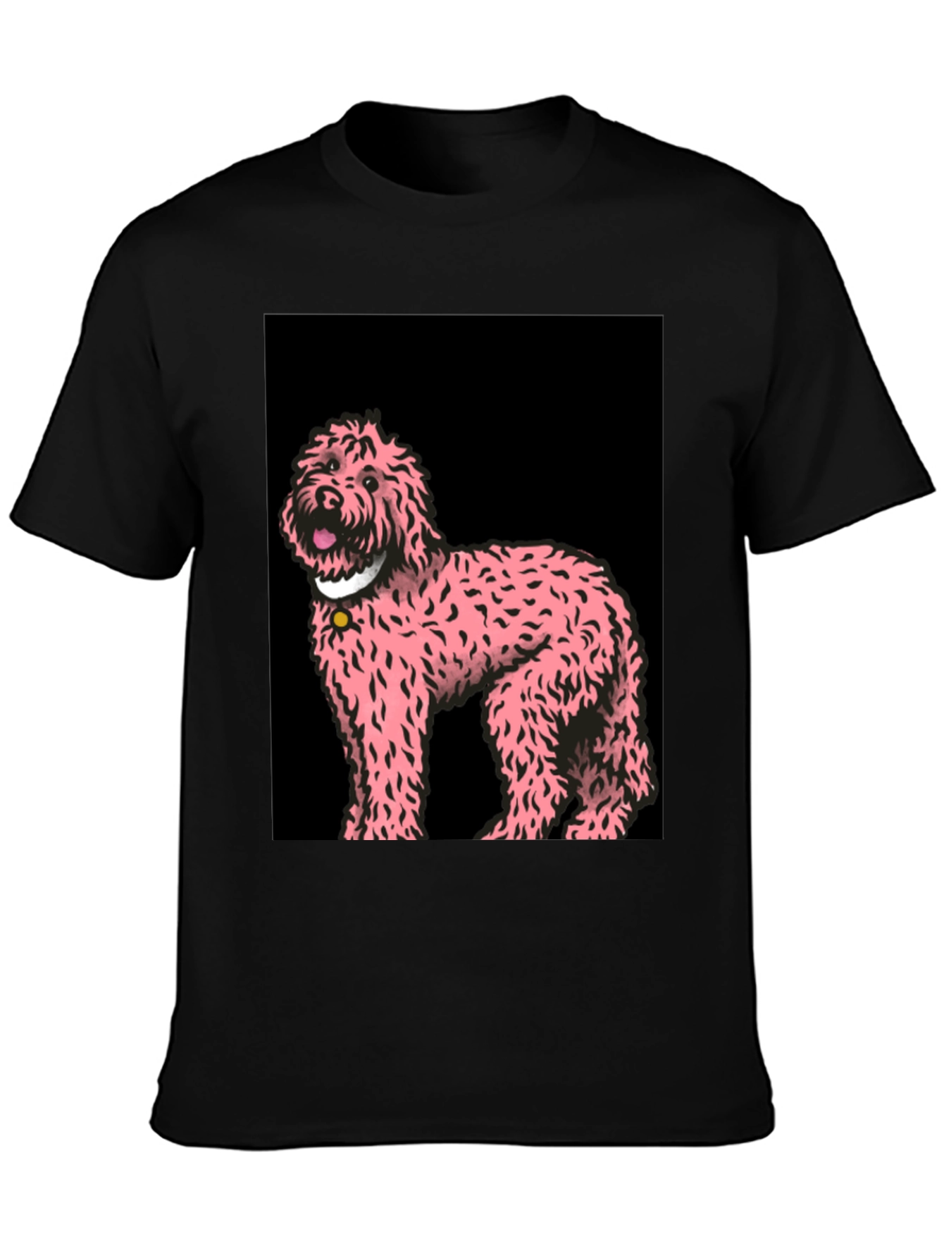 Pink Doodle Dog Graphic Tee