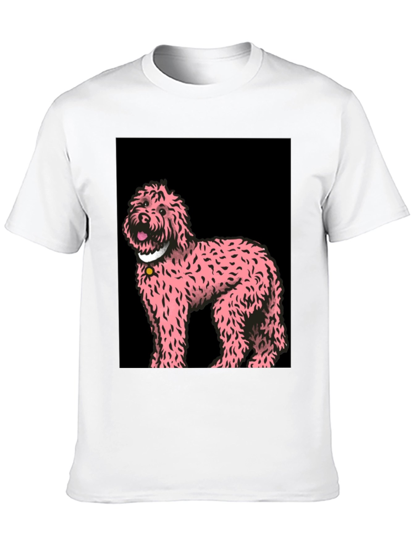 Pink Doodle Dog Graphic Tee