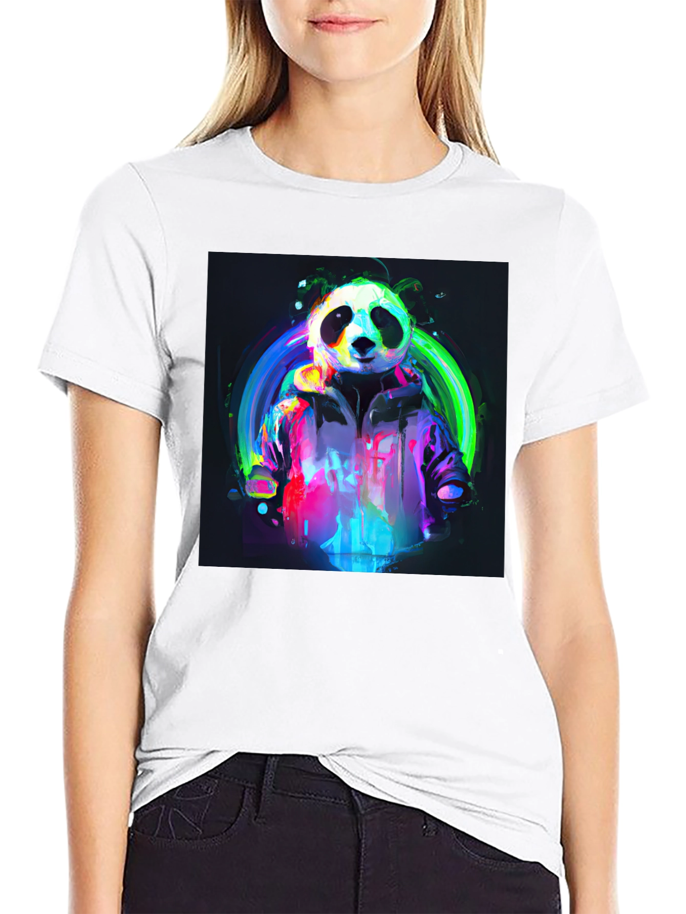 Neon Panda T-Shirt - Unique Graphic Tee