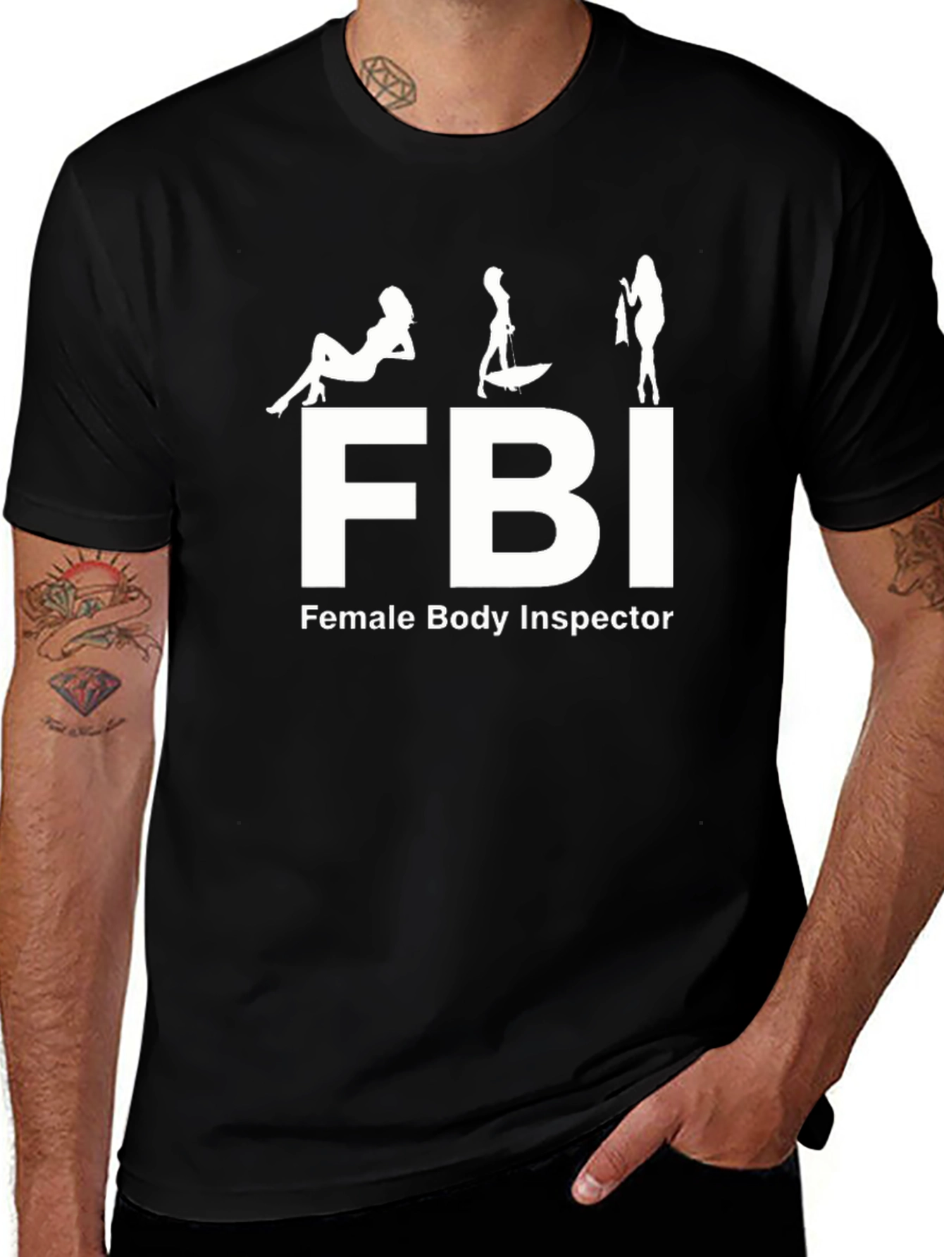 FBI Female Body Inspector Graphic Tee - Black