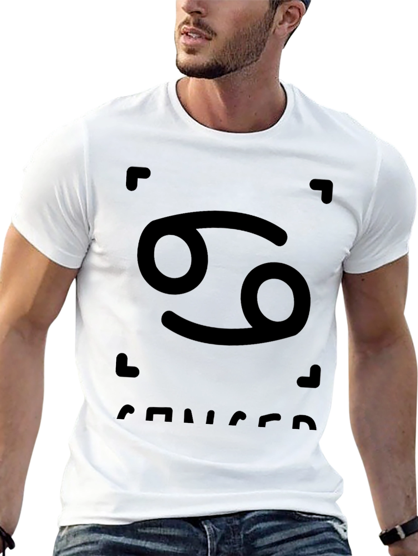Cancer Zodiac T-Shirt - Black Graphic Tee