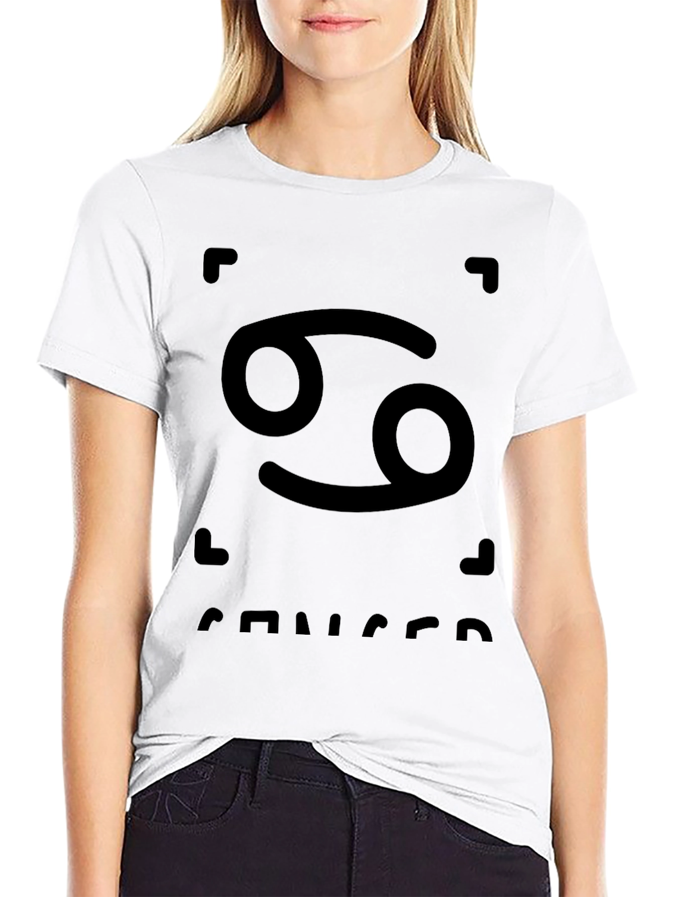 Cancer Zodiac T-Shirt - Black Graphic Tee