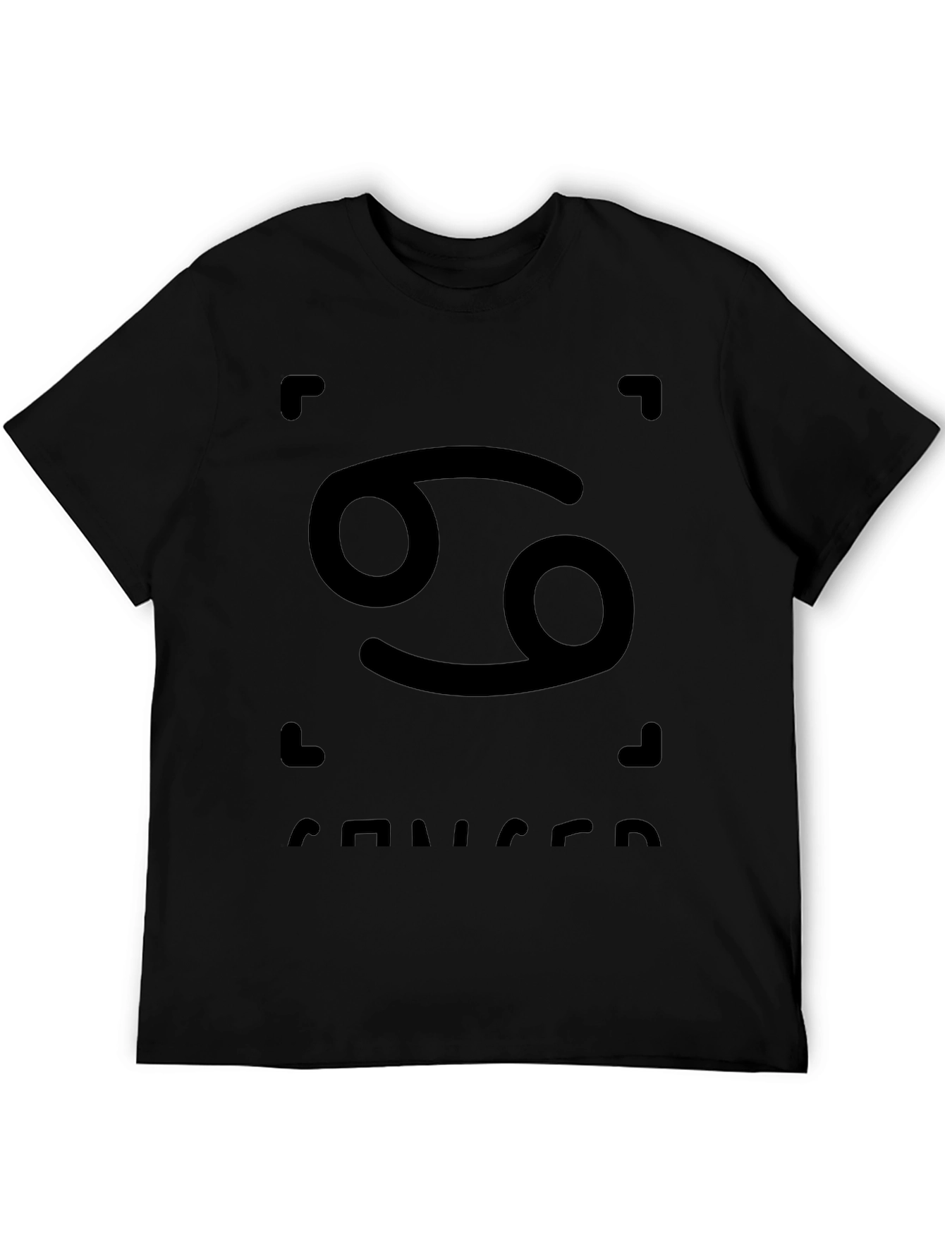 Cancer Zodiac T-Shirt - Black Graphic Tee