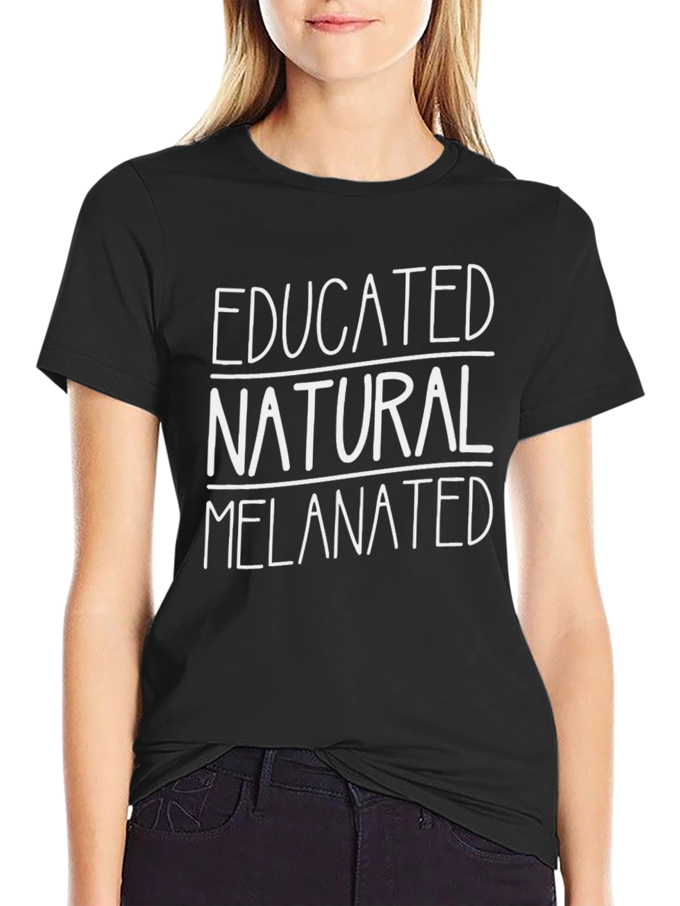 Educated Natural Melanted Graphic Tee