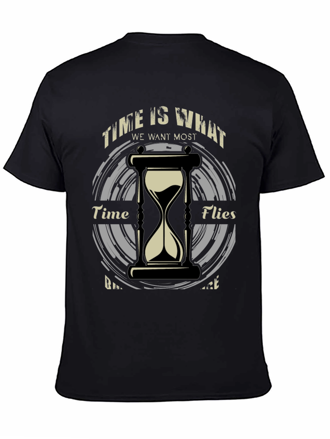 Time Flies Hourglass Graphic T-Shirt