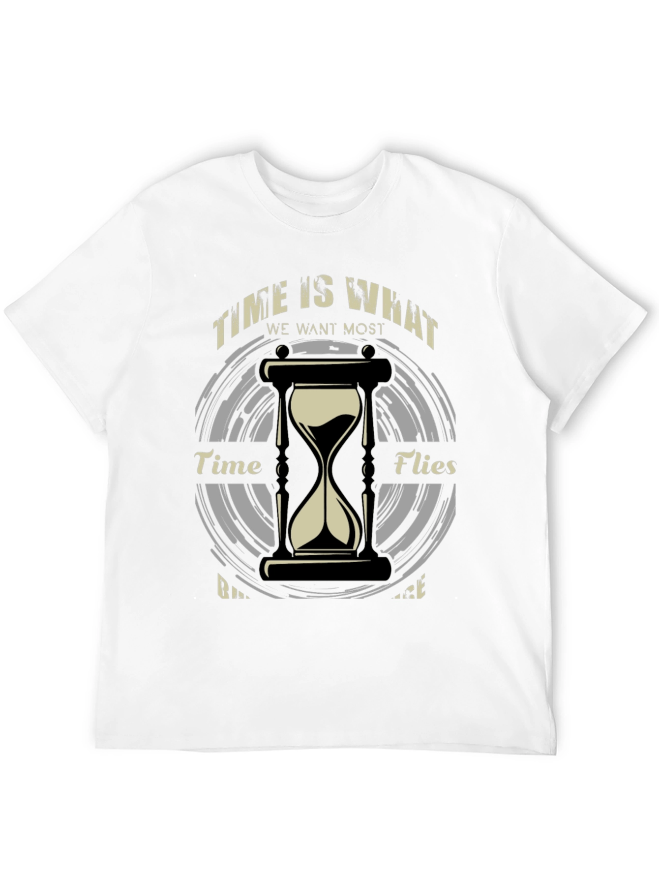 Time Flies Hourglass Graphic T-Shirt