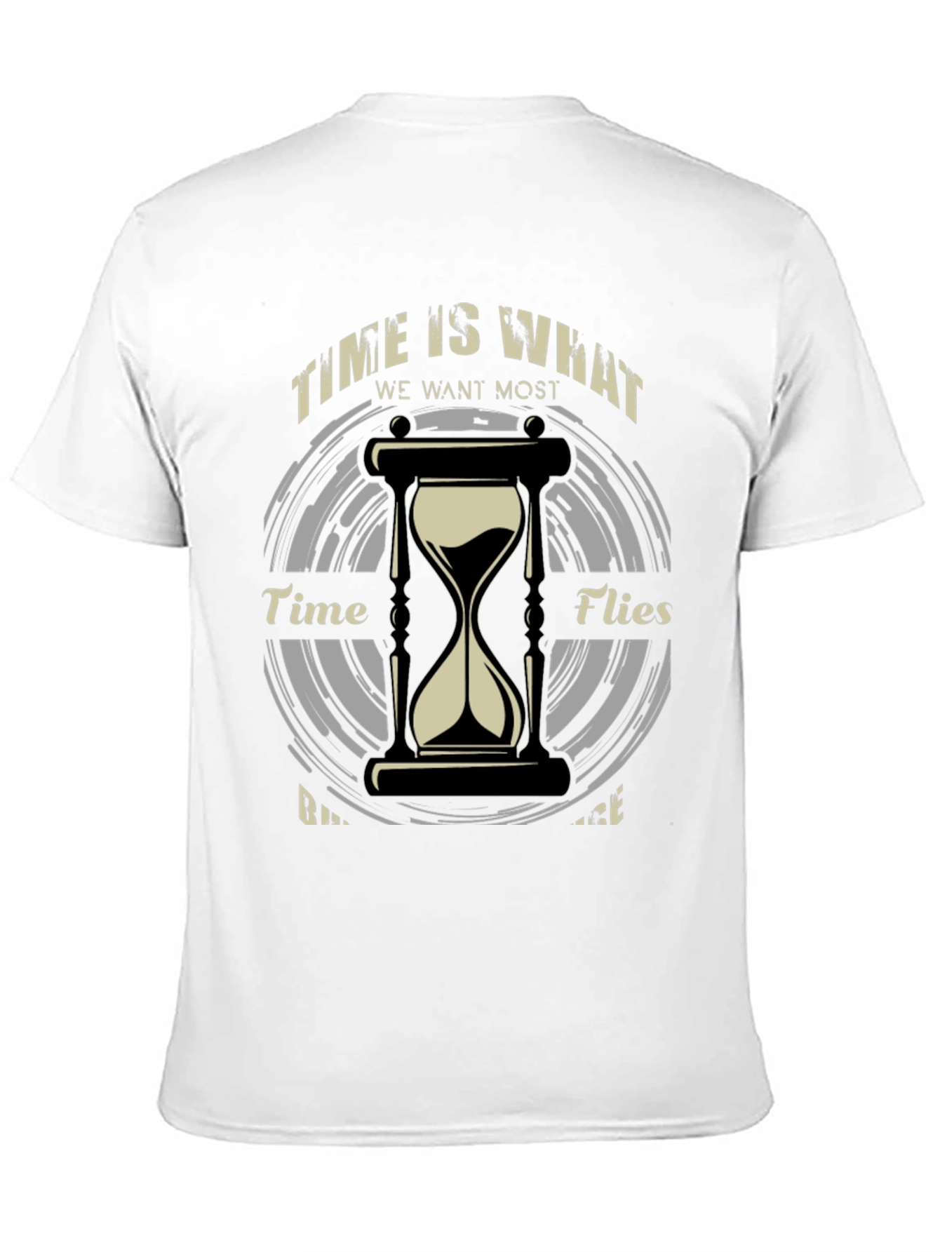 Time Flies Hourglass Graphic T-Shirt