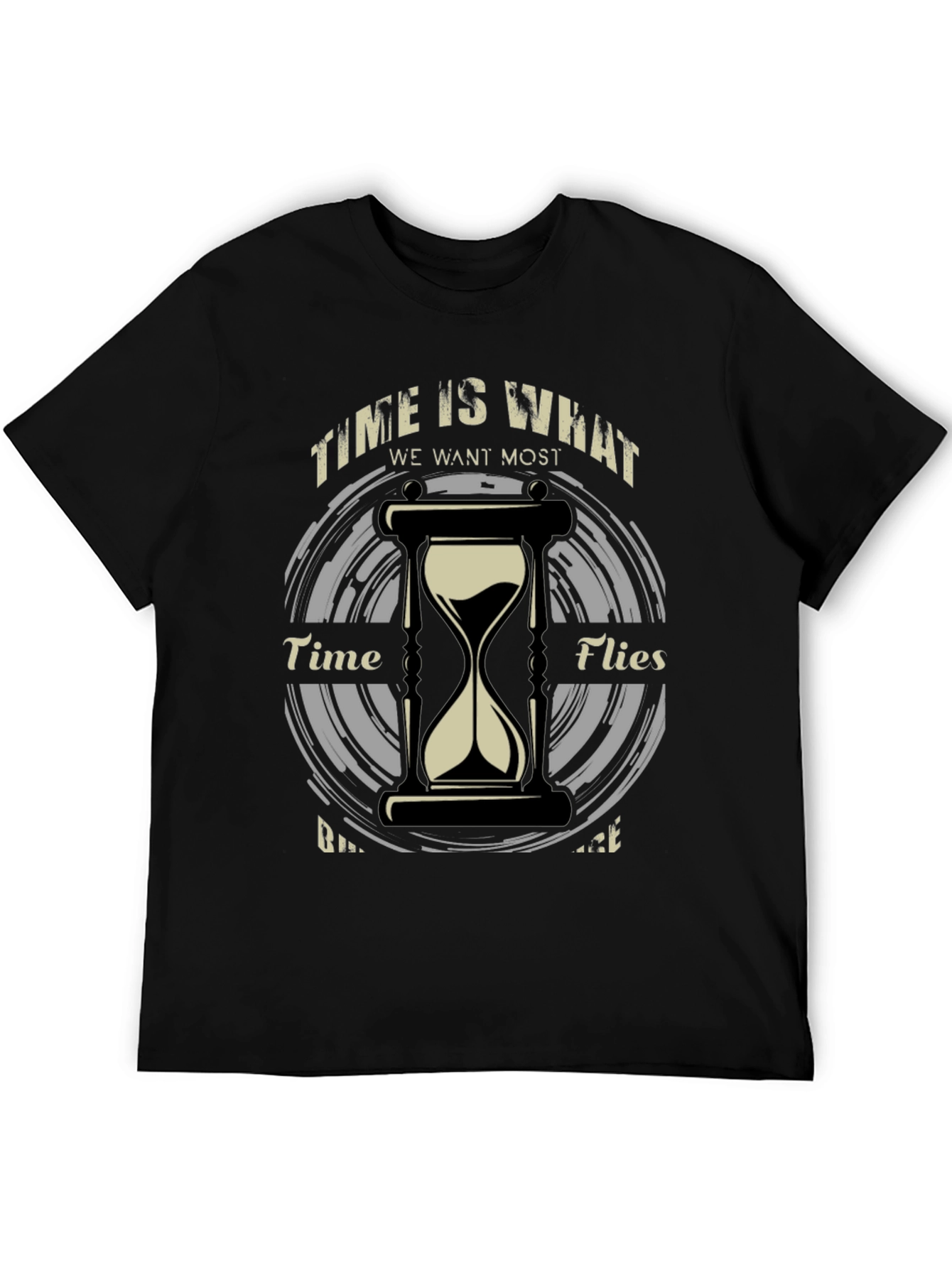 Time Flies Hourglass Graphic T-Shirt