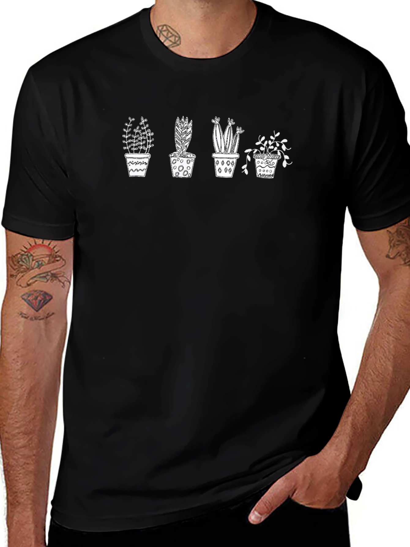 Potted Plants Graphic Tee - Stylish Casual Wear