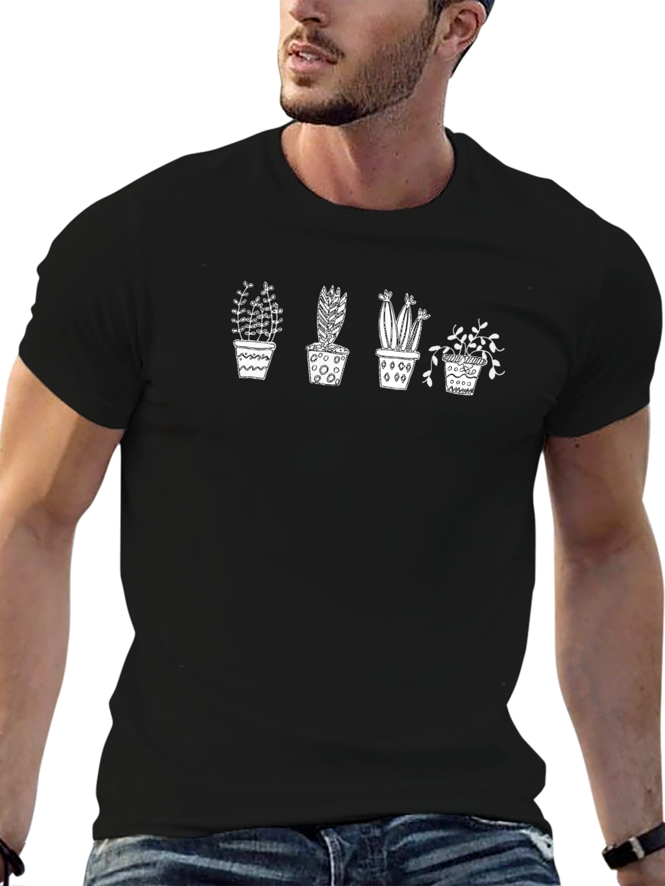 Potted Plants Graphic Tee - Stylish Casual Wear
