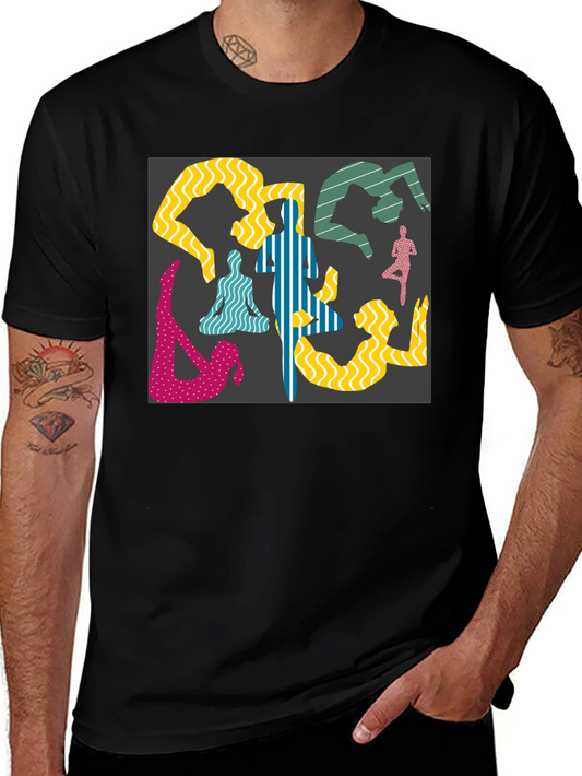 Yoga Pose Graphic Black Tee