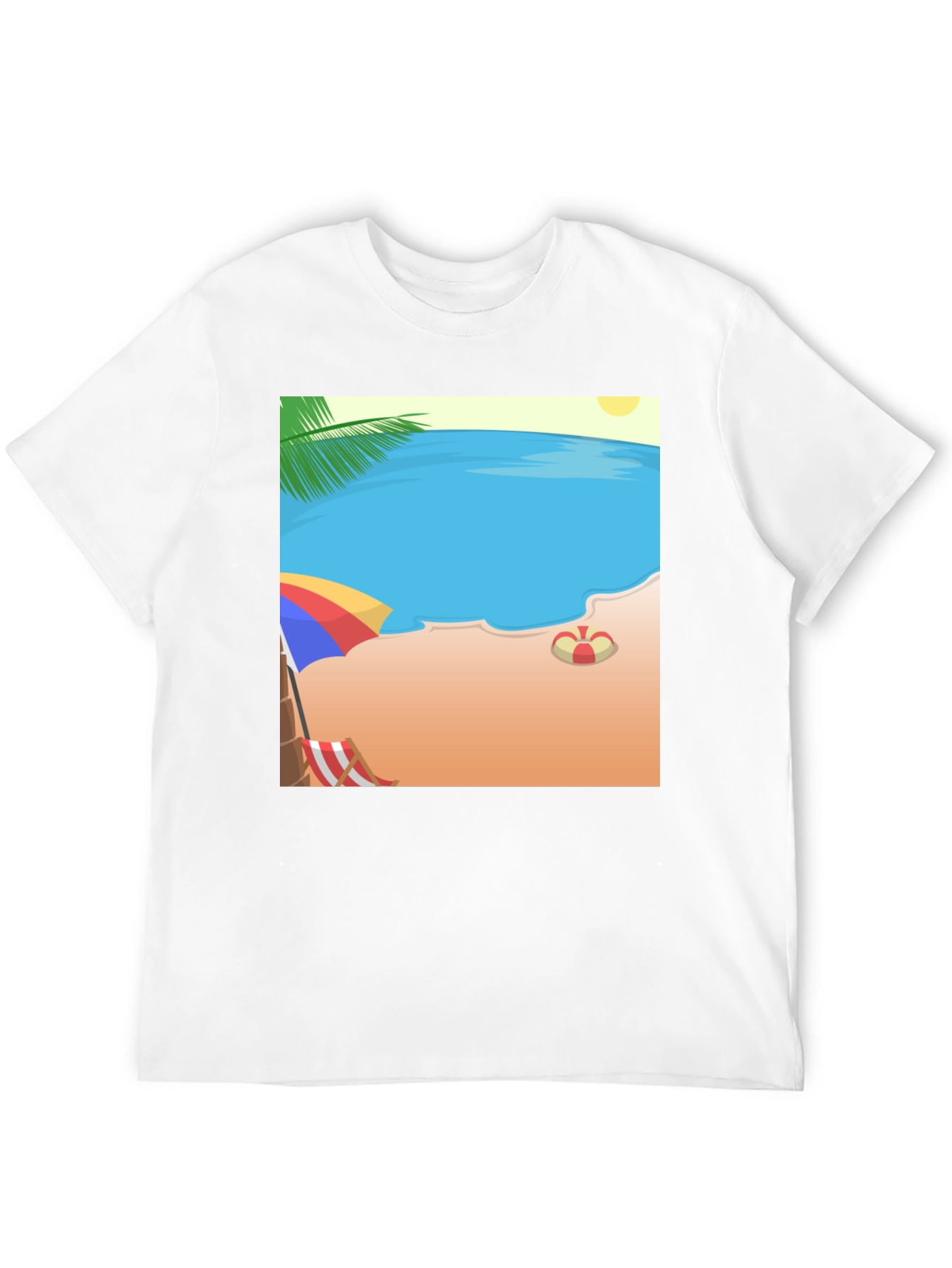 Beach Cartoon Graphic T-Shirt