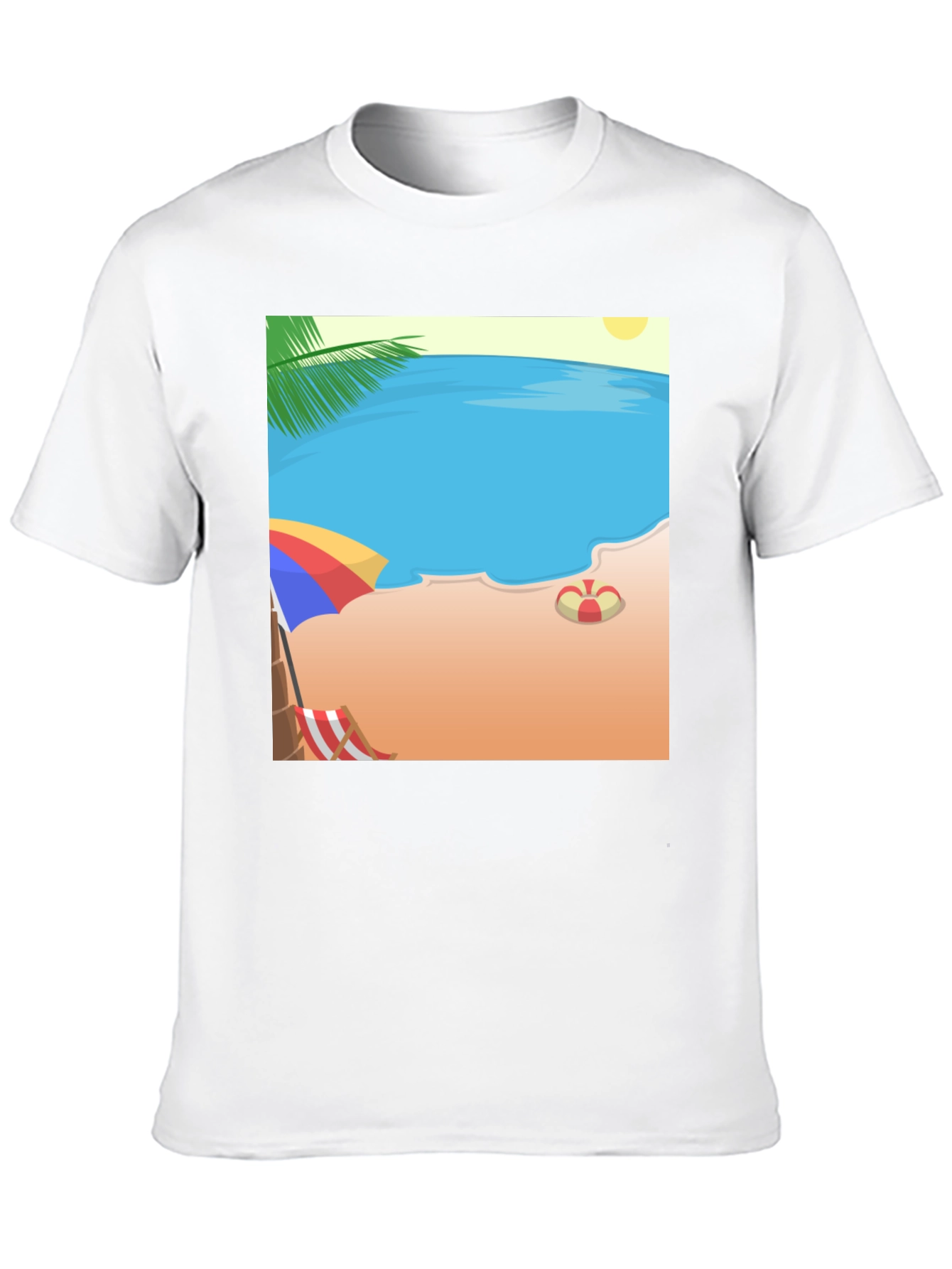 Beach Cartoon Graphic T-Shirt