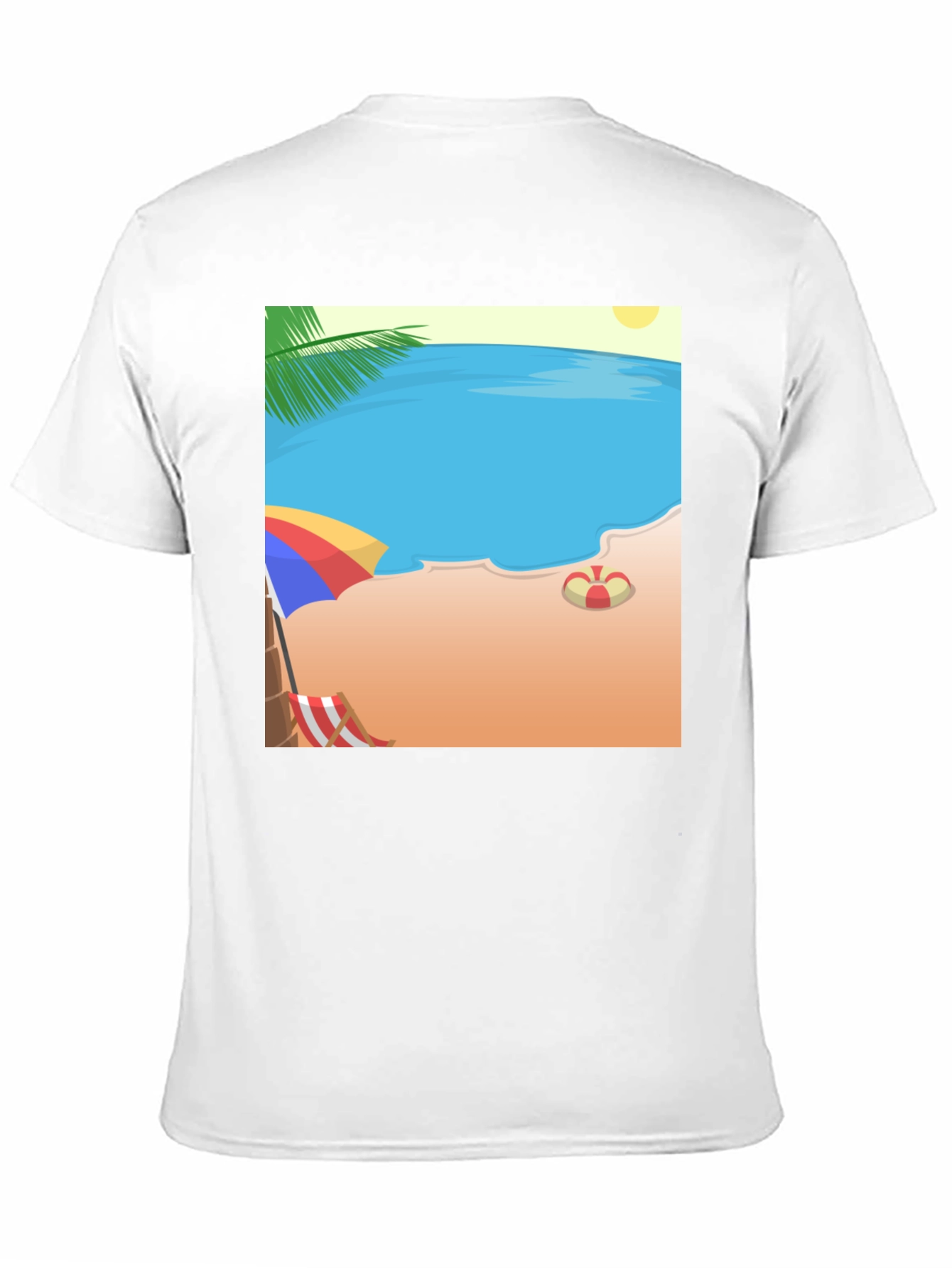 Beach Cartoon Graphic T-Shirt