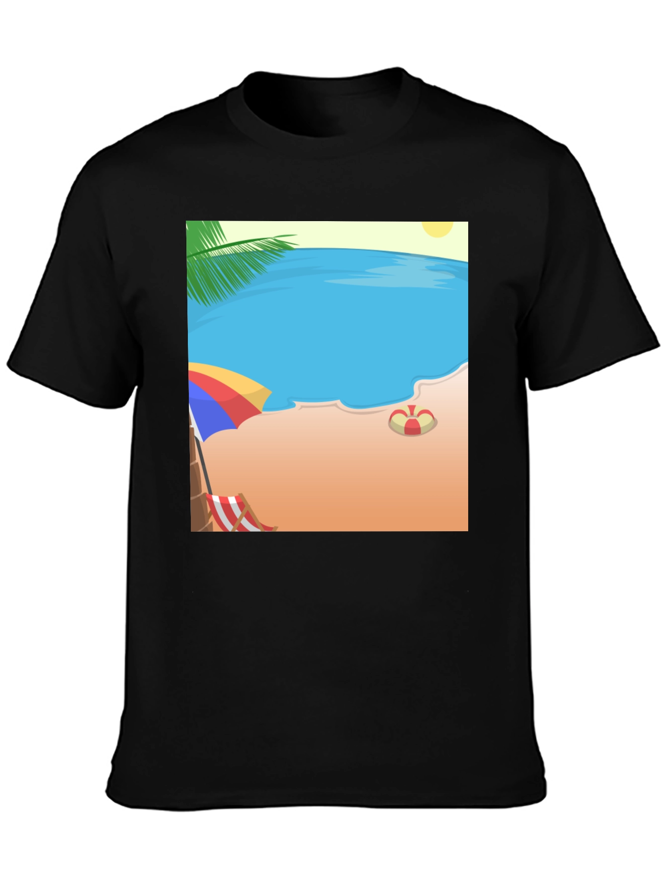 Beach Cartoon Graphic T-Shirt