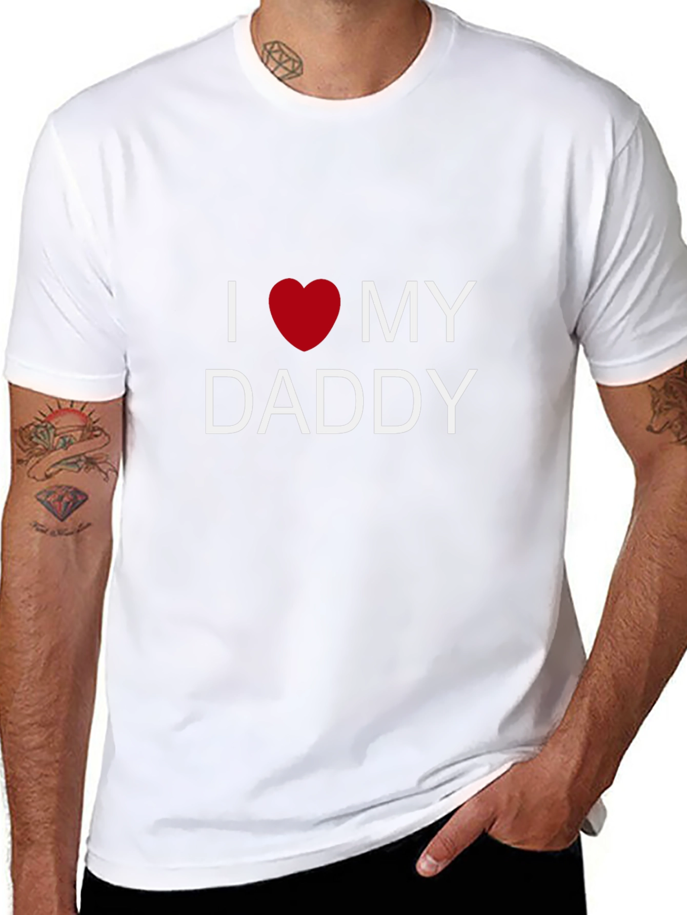 I Love My Daddy T-Shirt - Black