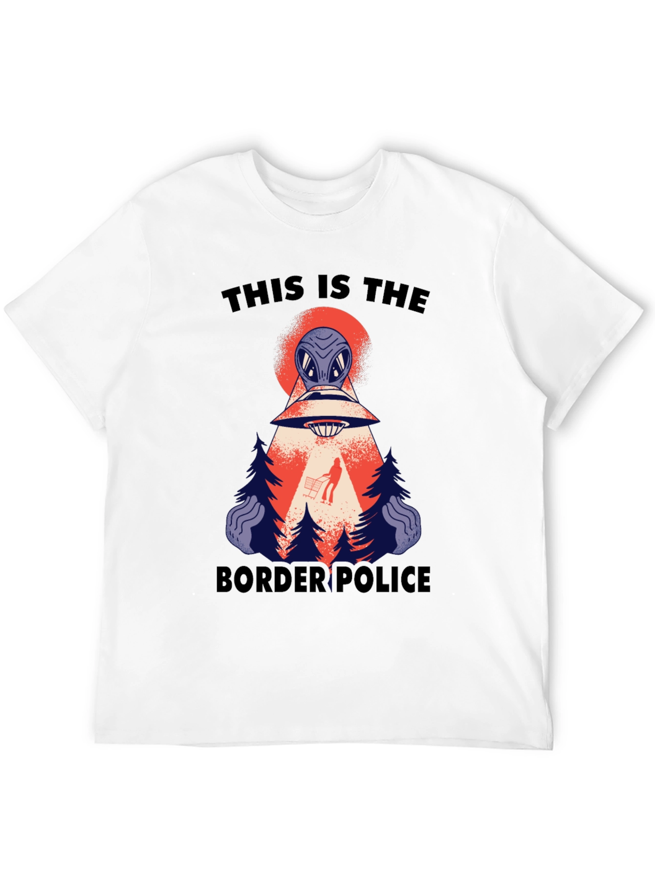 Alien Border Police Graphic Tee - Black