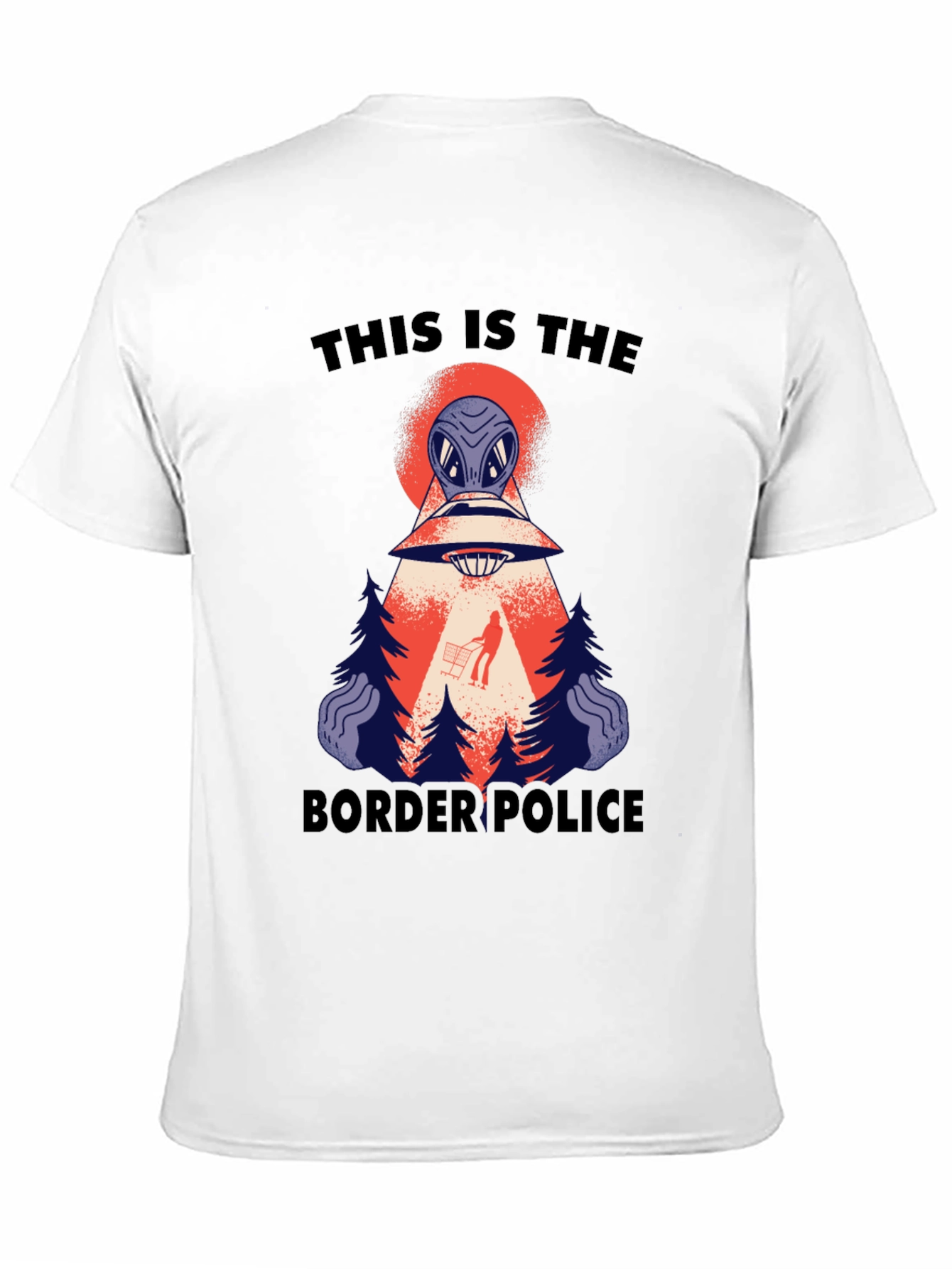 Alien Border Police Graphic Tee - Black