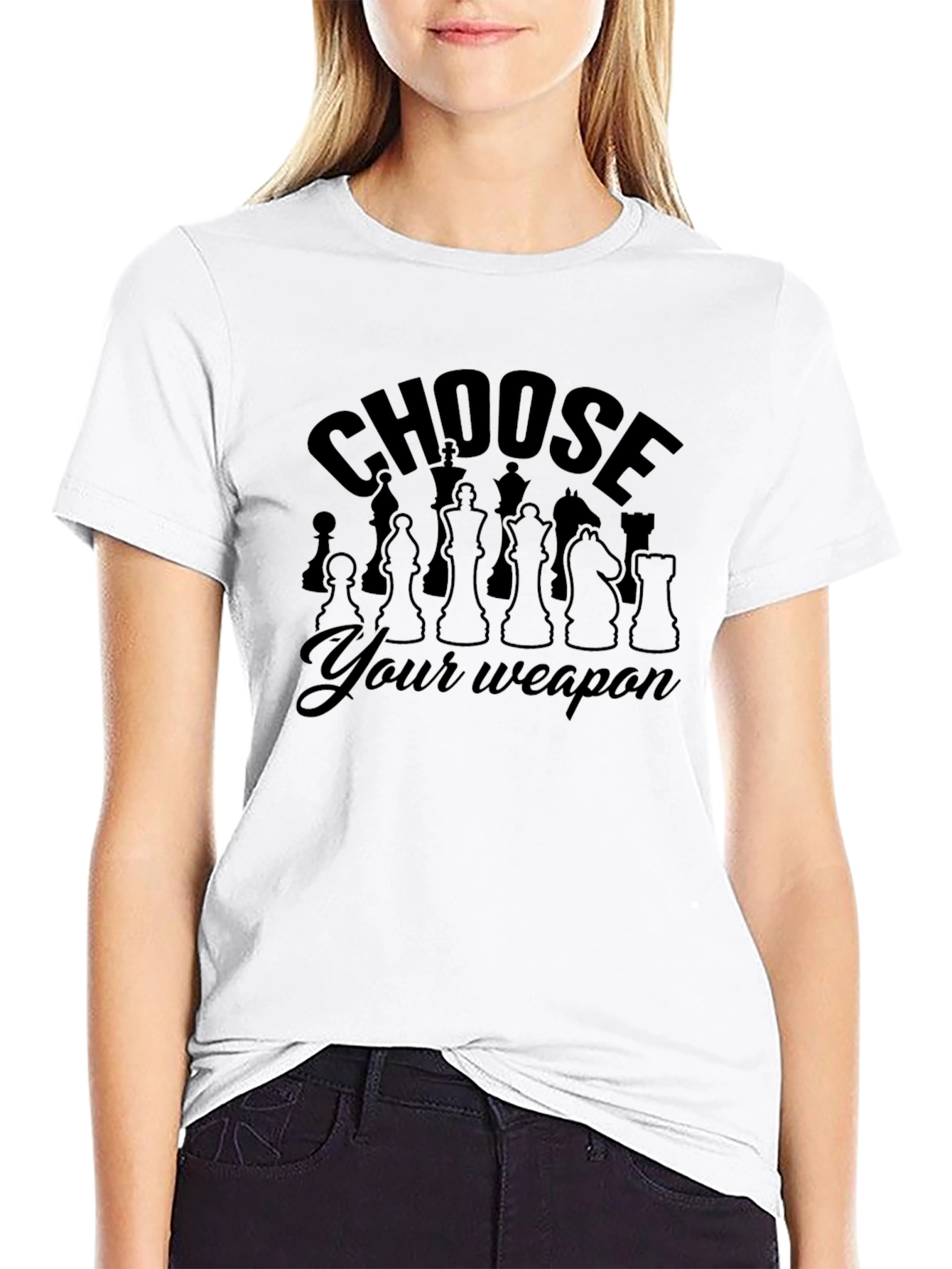 Chess Piece Weapon Tee - Strategic Style