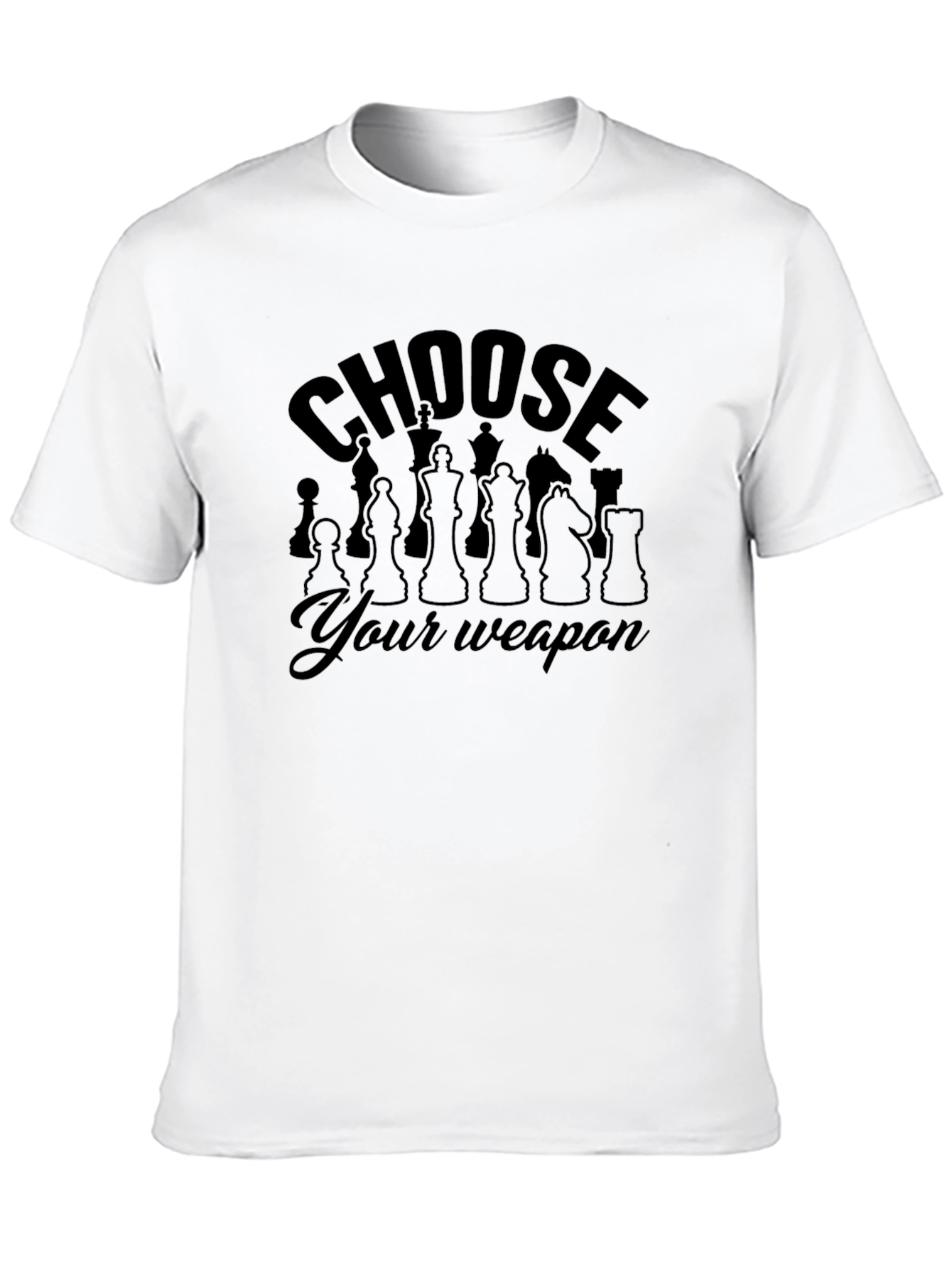 Chess Piece Weapon Tee - Strategic Style
