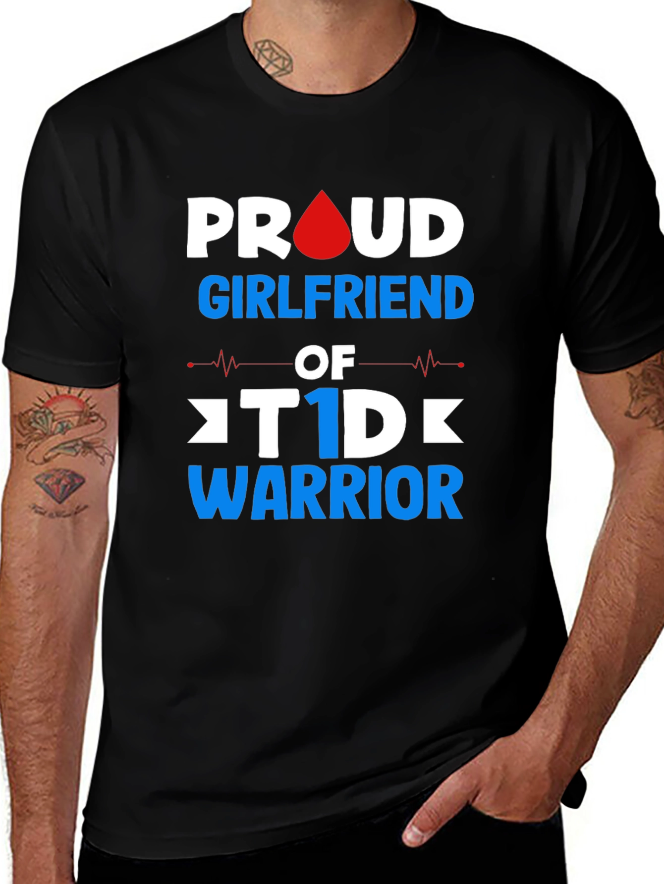 Proud Girlfriend T1D Warrior T-Shirt