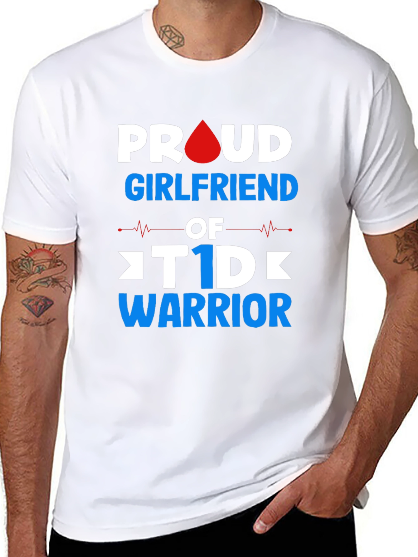 Proud Girlfriend T1D Warrior T-Shirt