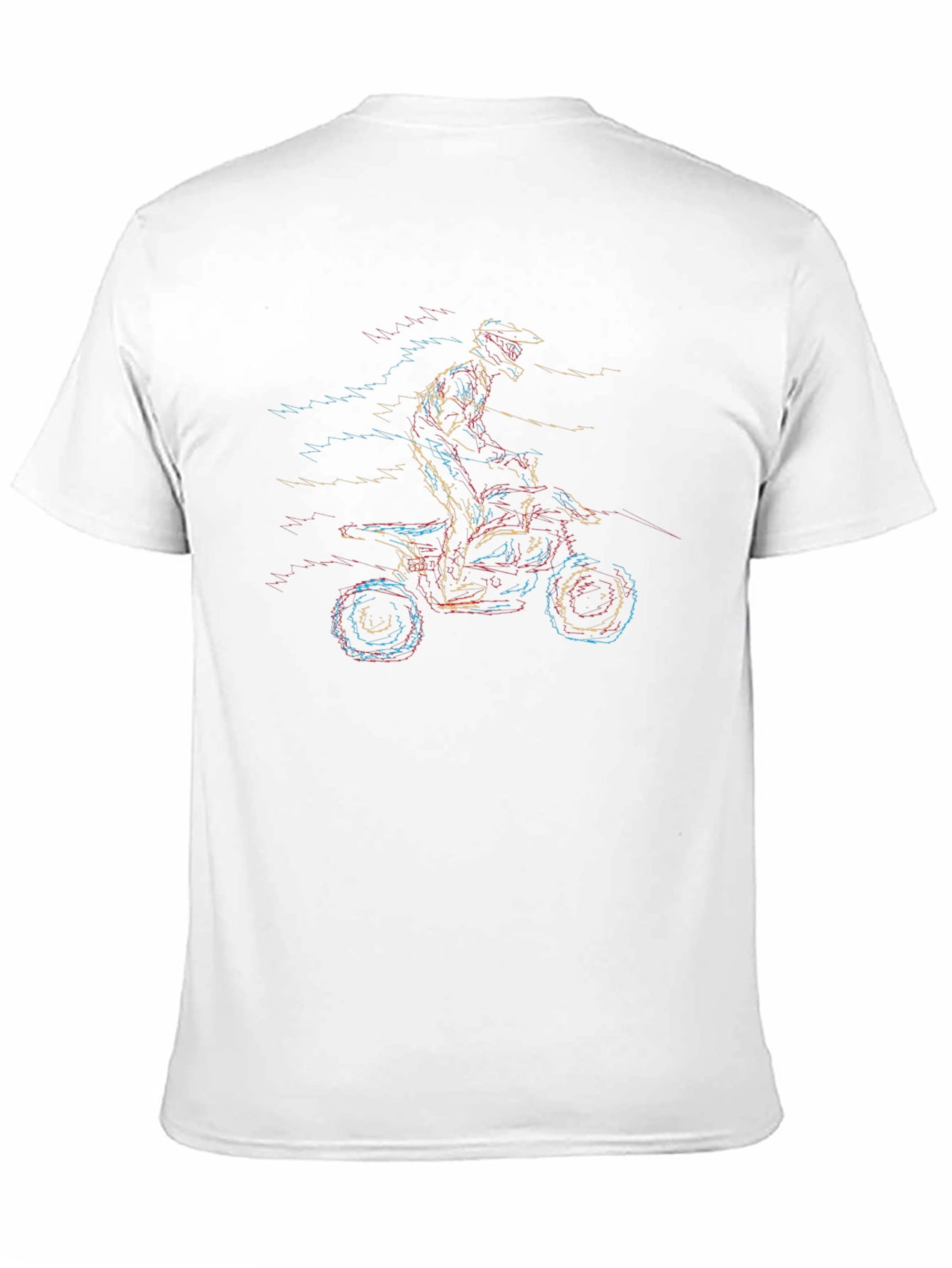 Motorcycle Graphic Tee - Black Crew Neck Shirt