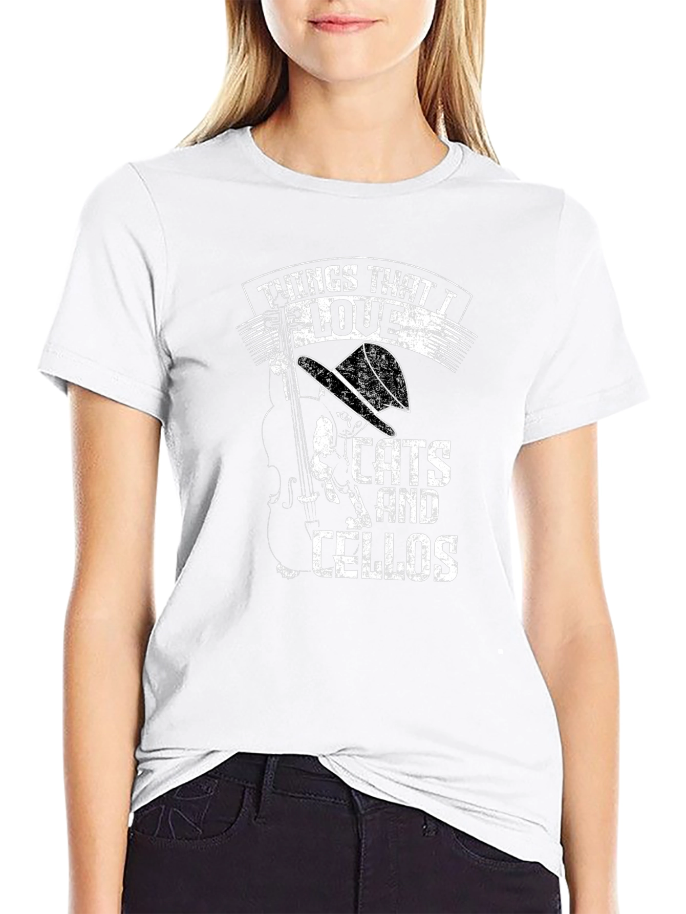 Cats and Cellos Black T-Shirt