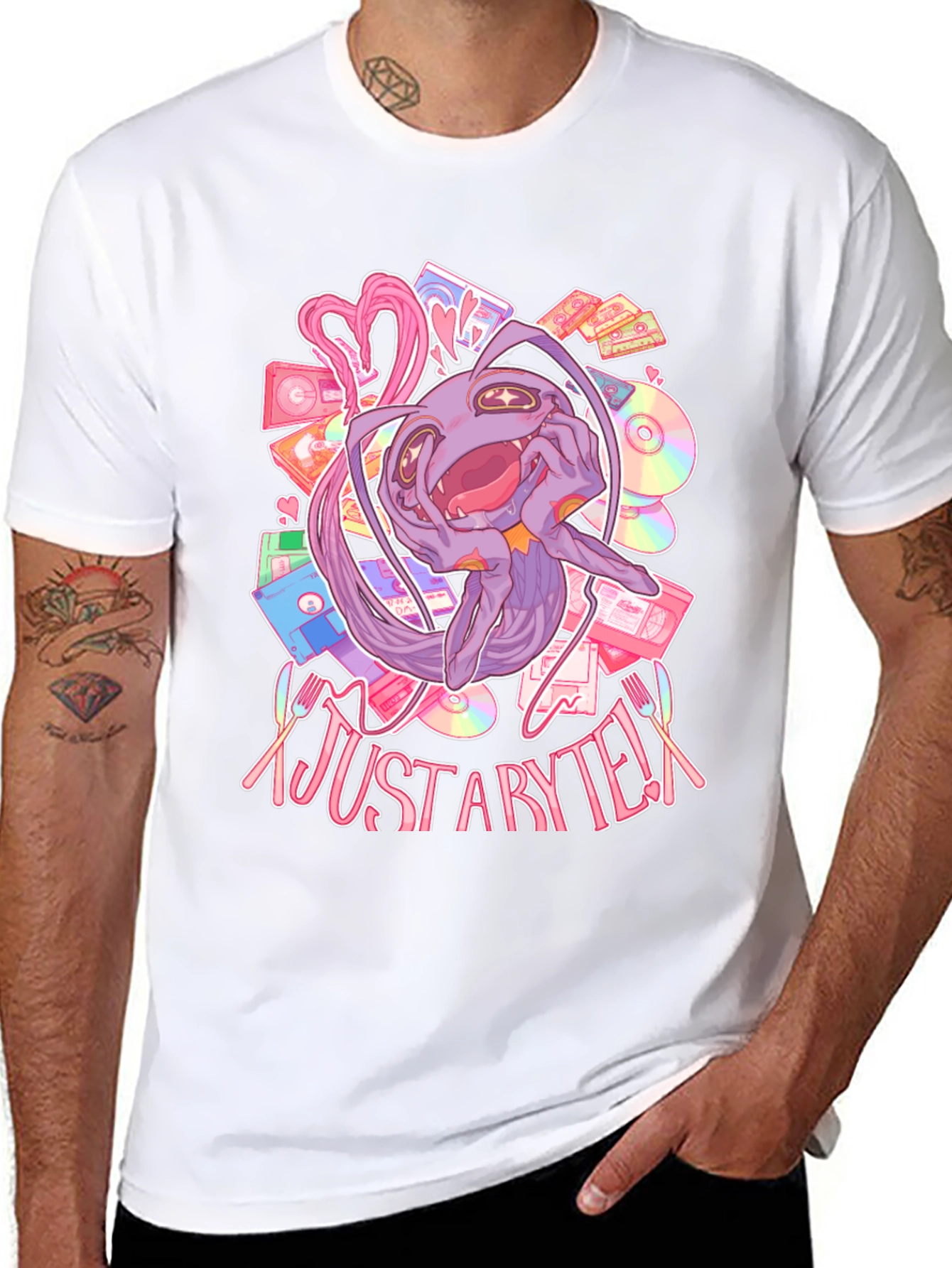 Aesthetic Vaporwave T-Shirt - Just a Byte