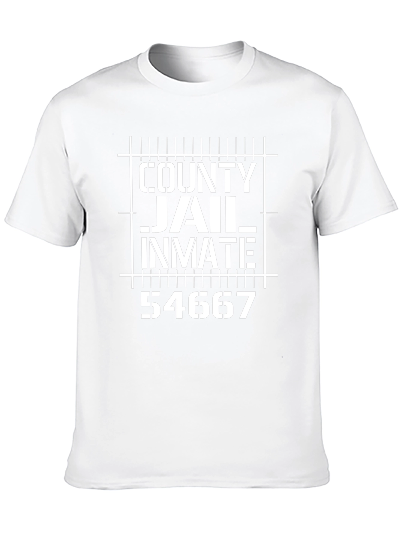 County Jail Inmate Black Graphic T-Shirt