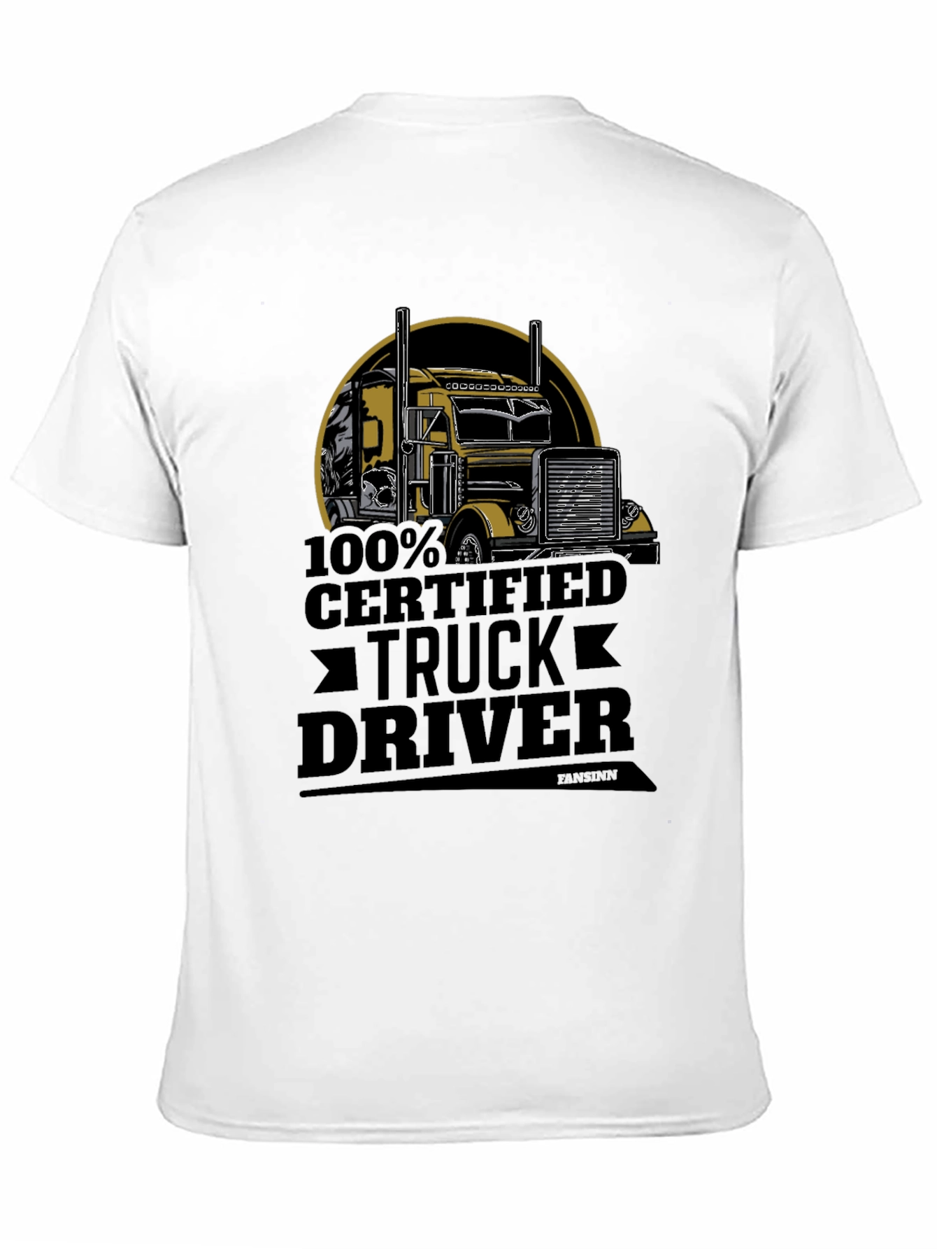 Certified Truck Driver Graphic Tee - Black Cotton Blend