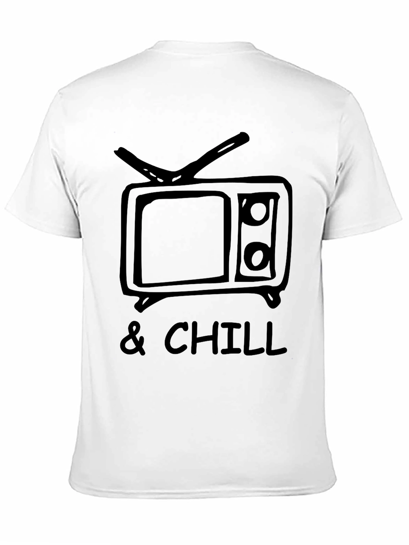 TV & Chill Black Graphic Tee