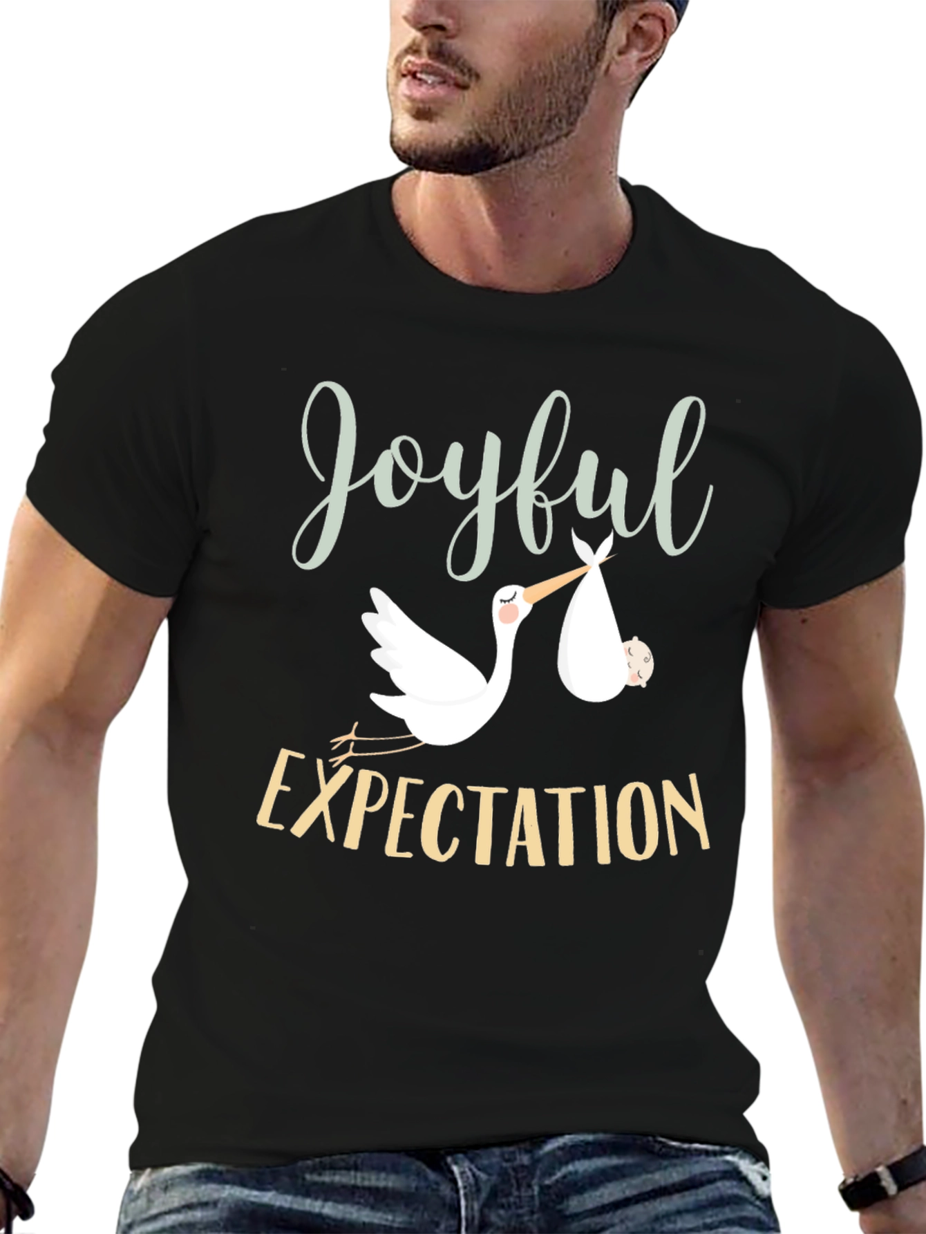 Joyful Expectation Stork Unisex T-Shirt