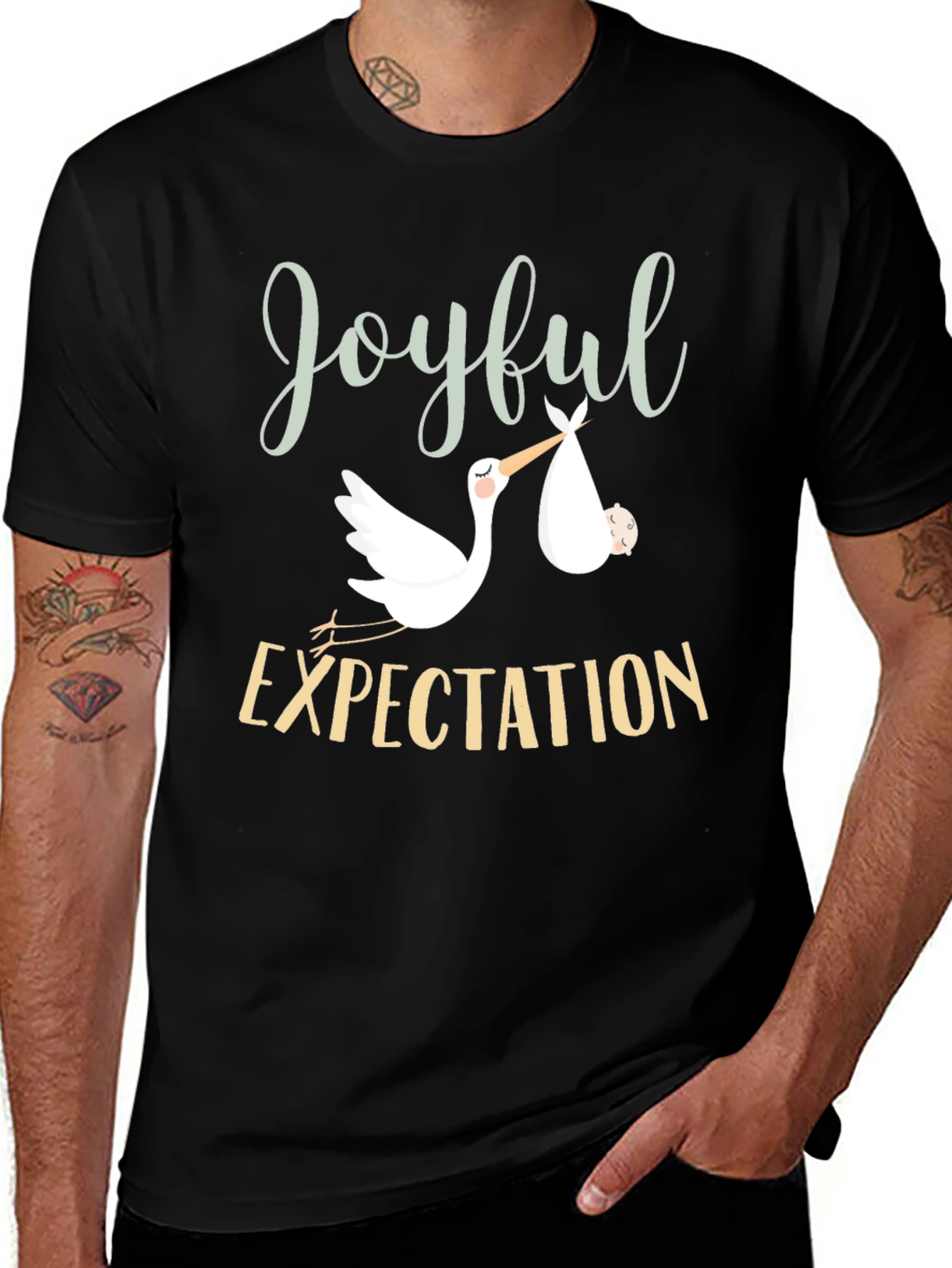 Joyful Expectation Stork Unisex T-Shirt