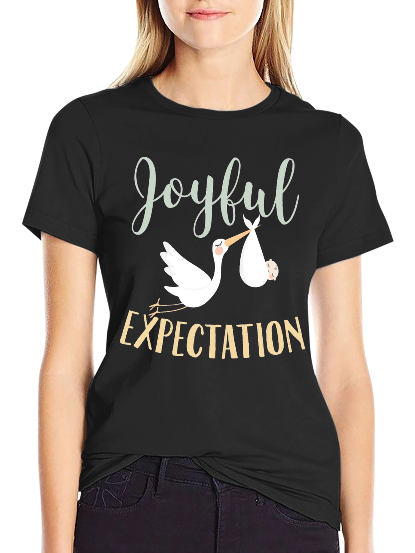 Joyful Expectation Stork Unisex T-Shirt