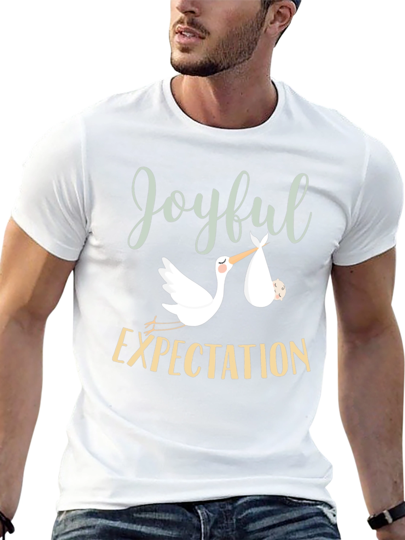 Joyful Expectation Stork Unisex T-Shirt