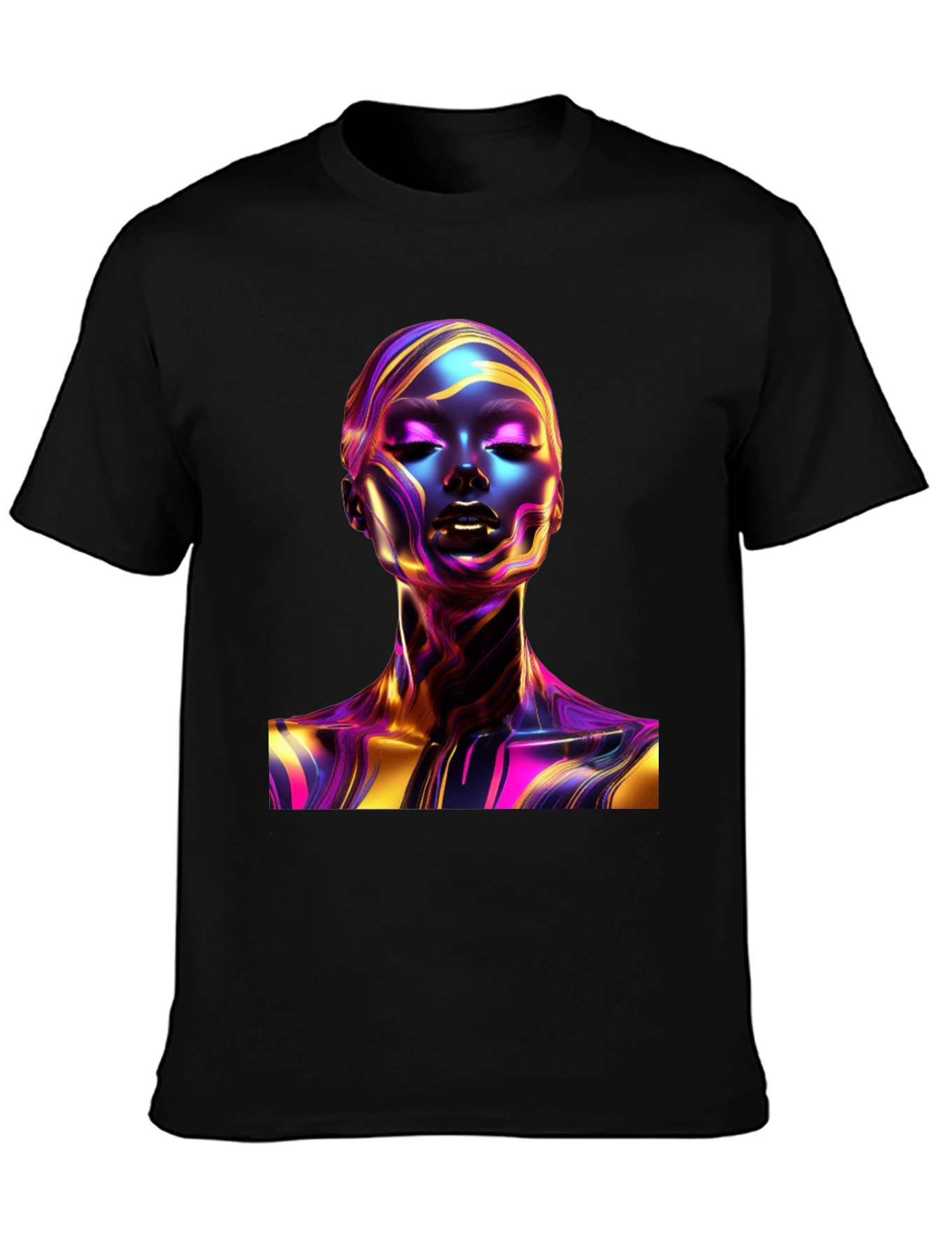 Abstract Woman Art Black T-Shirt