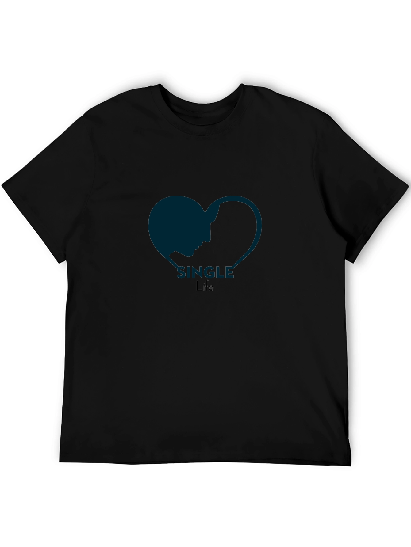 Single Life Graphic Tee - Modern Heart Design