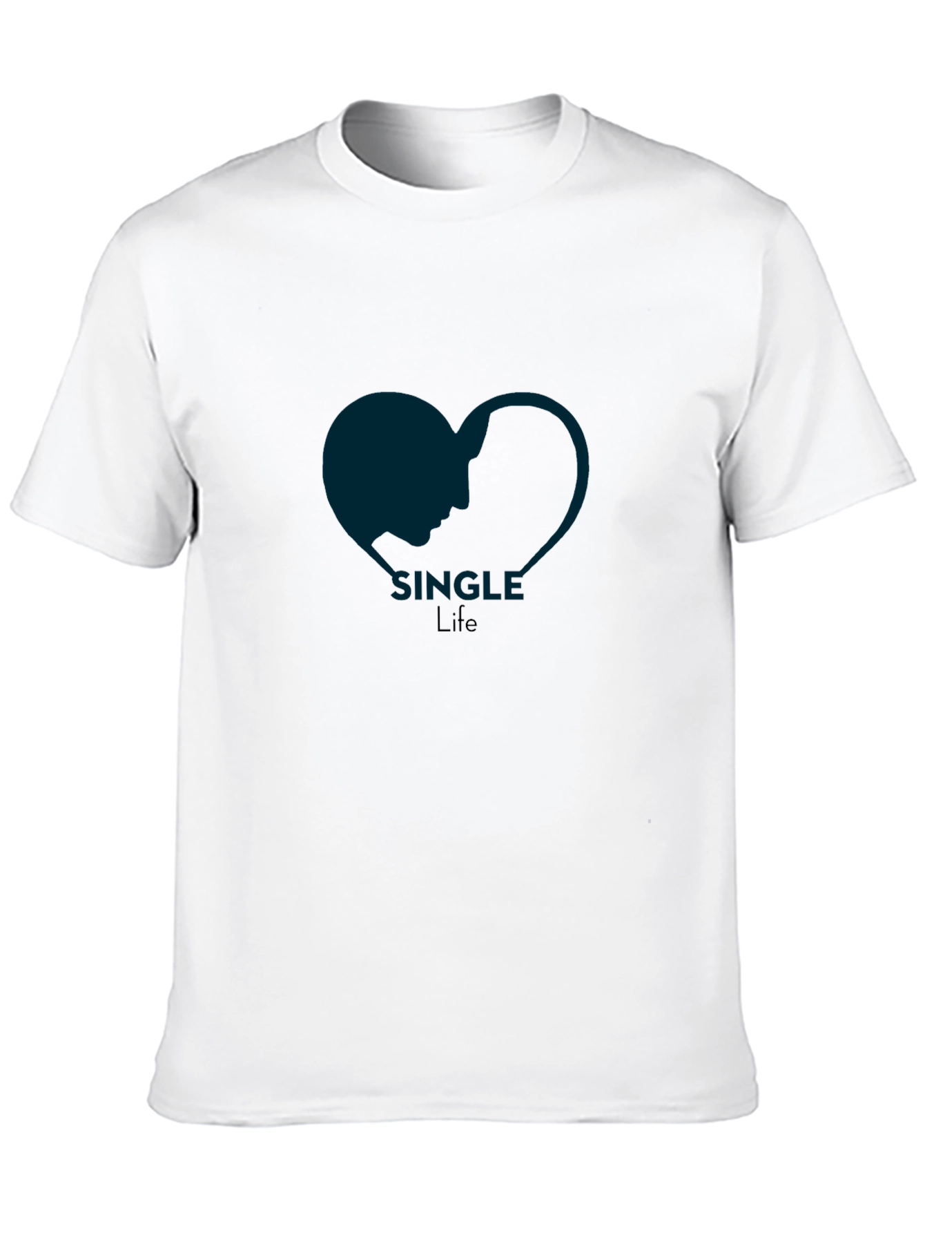 Single Life Graphic Tee - Modern Heart Design