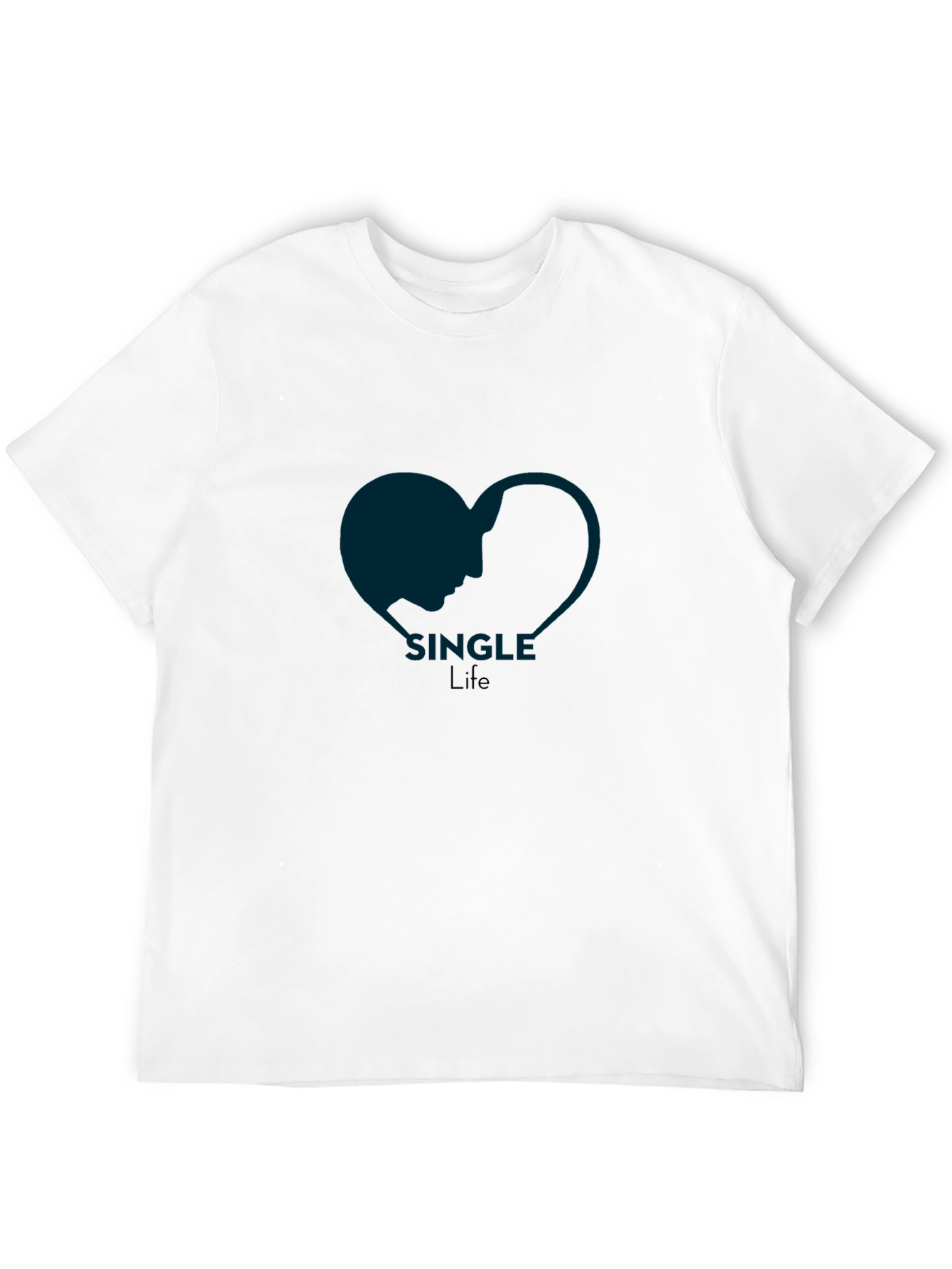 Single Life Graphic Tee - Modern Heart Design